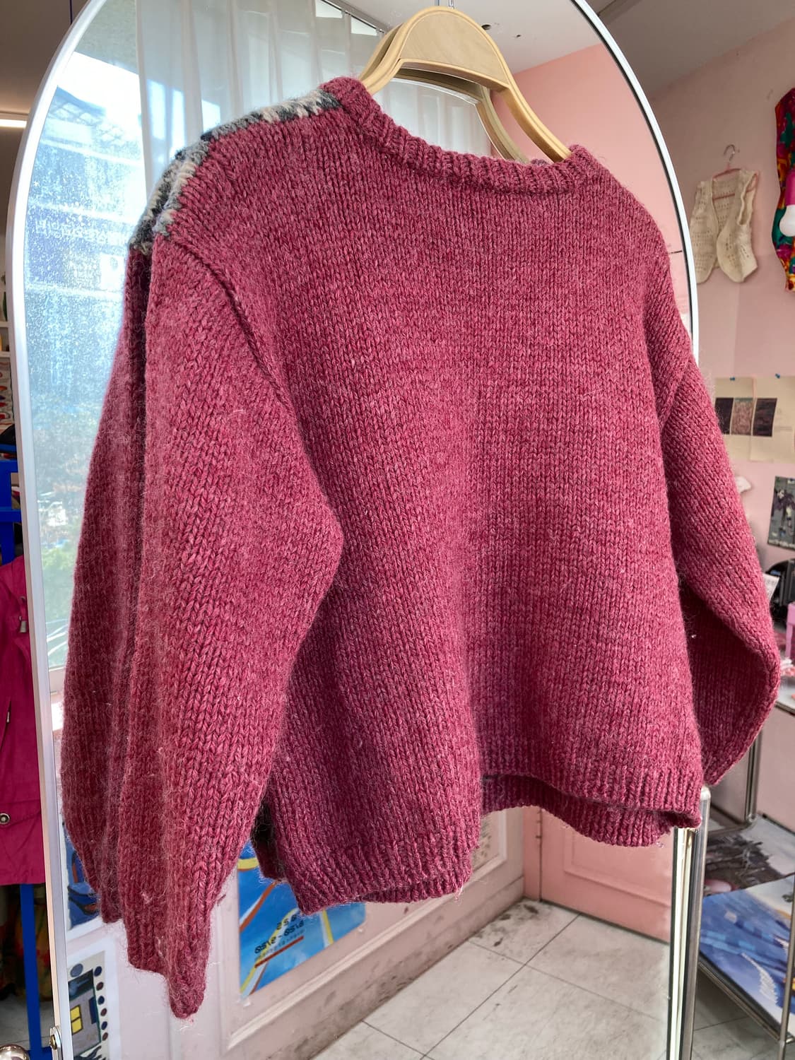 울 100% 노르딕 패턴 니트 상품이미지7