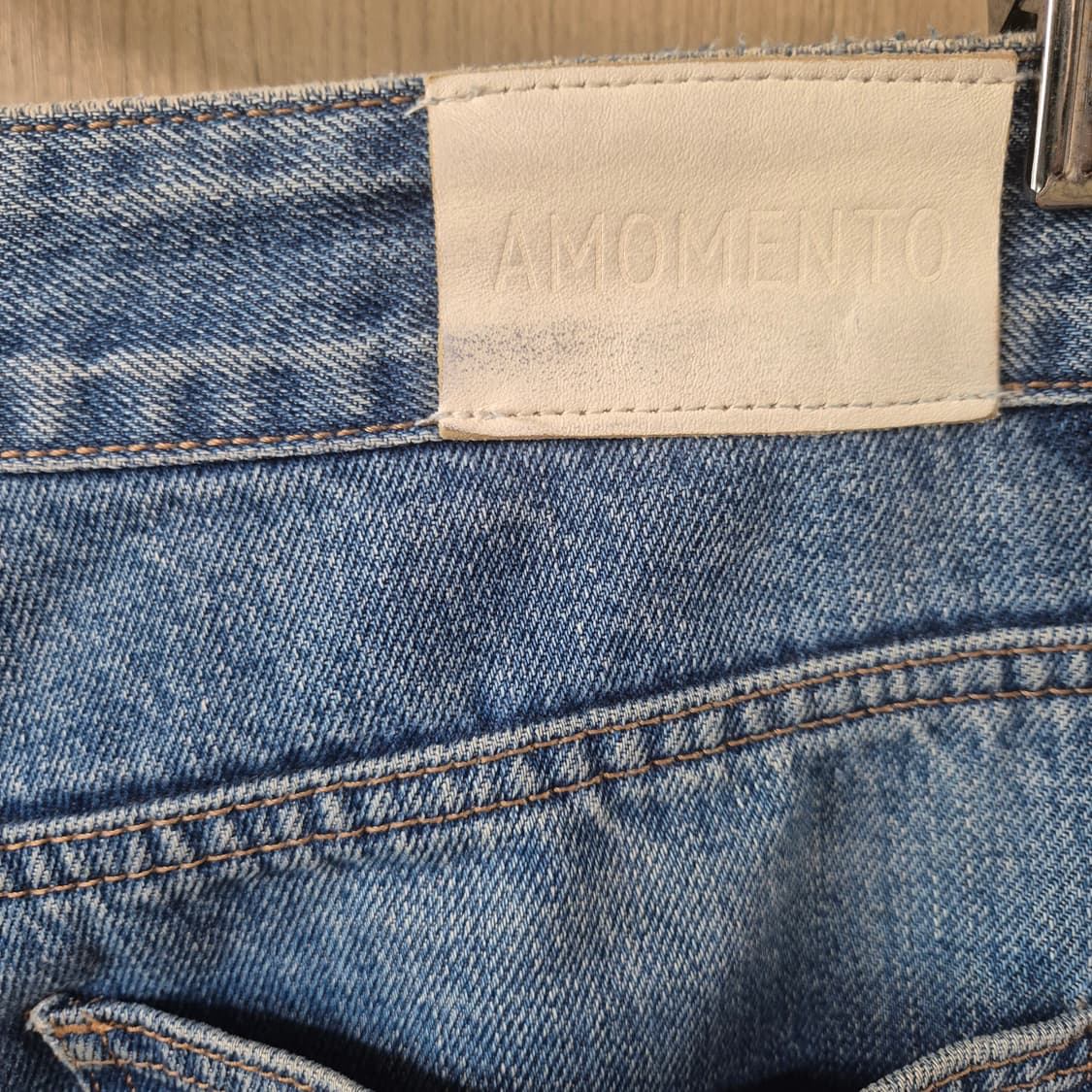 [XL]아모멘토 AMOMENTO 딥블루 와이드 데님 진 상품이미지5