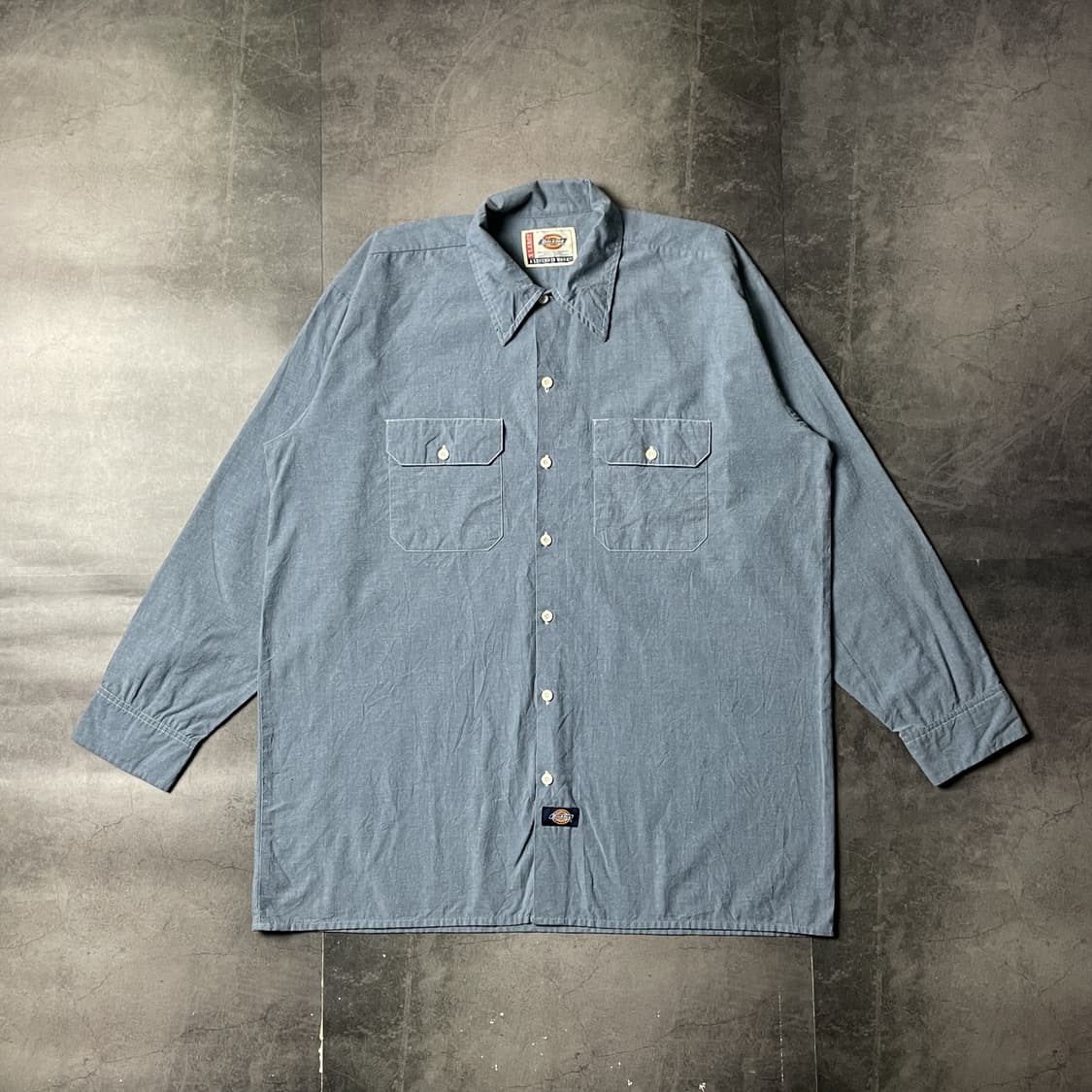 DICKIES 디키즈 빈티지 블루 플랩포켓 워크 셔츠 A00909 상품이미지1