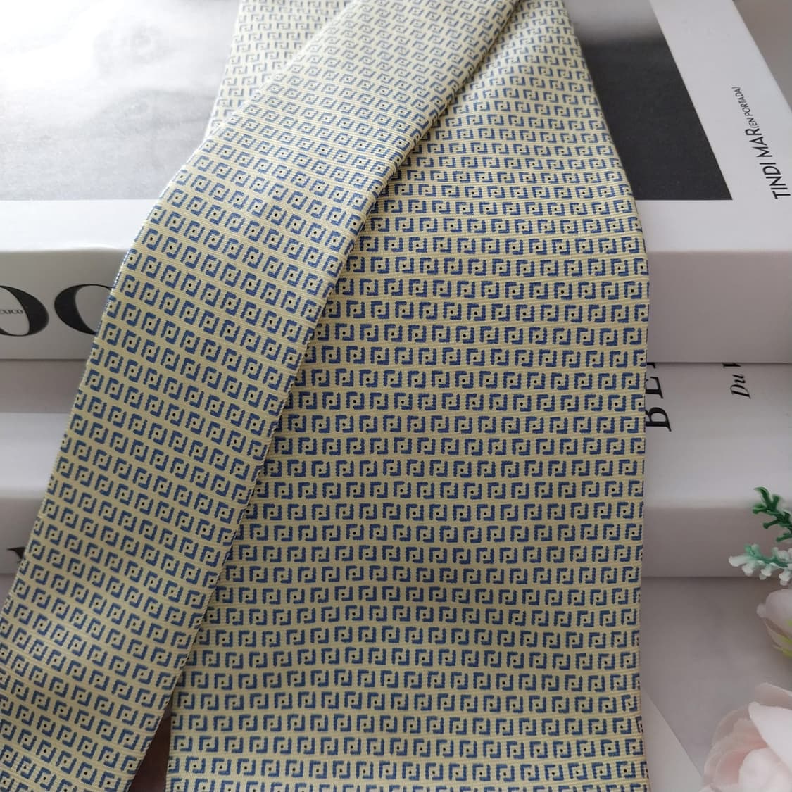 란셀 실크 카키 기하학 패턴 넥타이 9.7cm A+등급 K1207
 상품이미지2