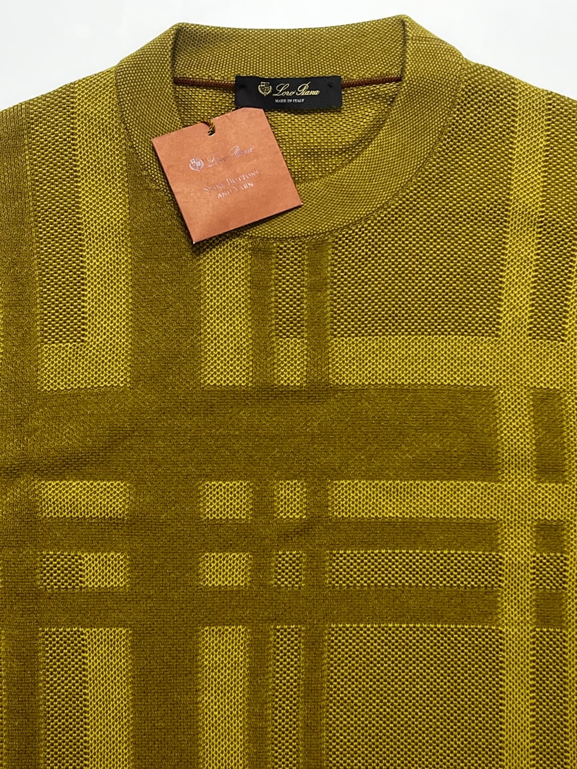 로로피아나 체크패턴 니트 54(105)사이즈 (새상품) 상품이미지2