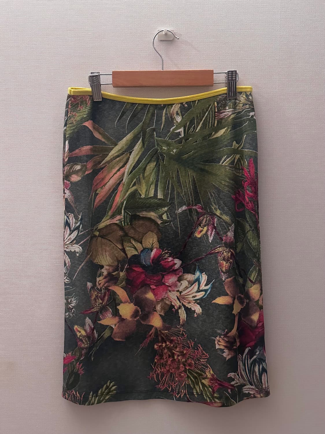 빈티지 오리엔탈 패턴 프린팅 미디 스커트 상품이미지2