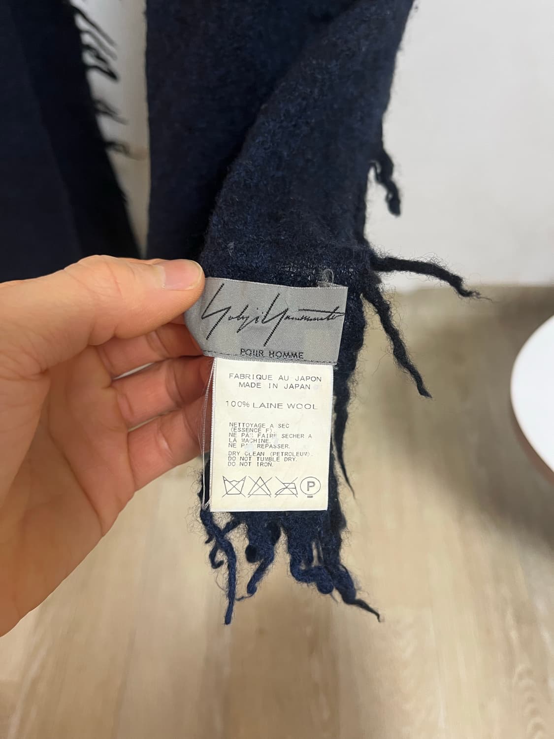 요지야마모토 뿌르옴므 프린지 울 머플러 상품이미지2