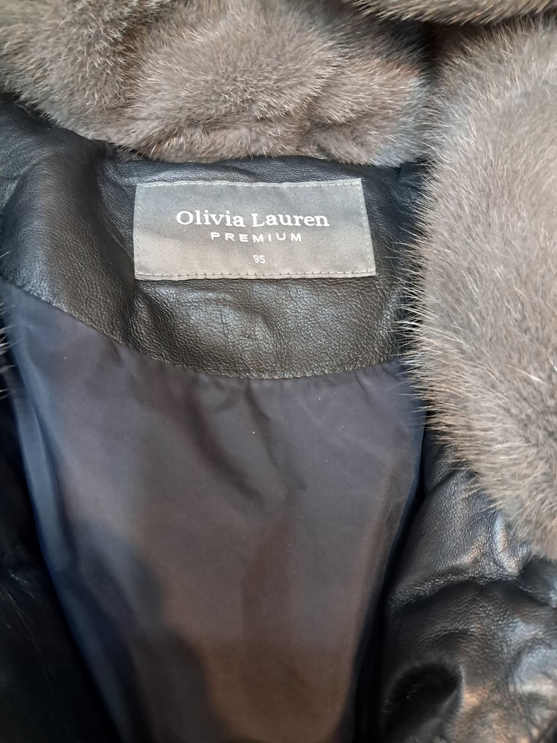 올리비아 로렌 가죽 패딩 코트 95 상품이미지4