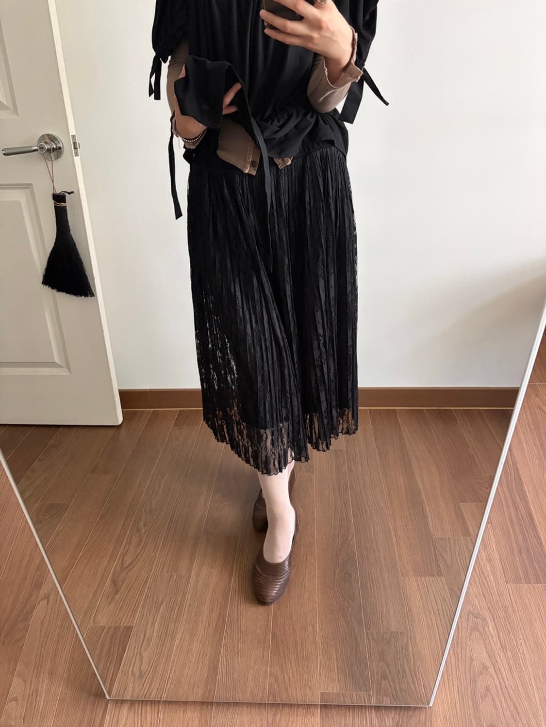 lace pleats skirt 상품이미지3