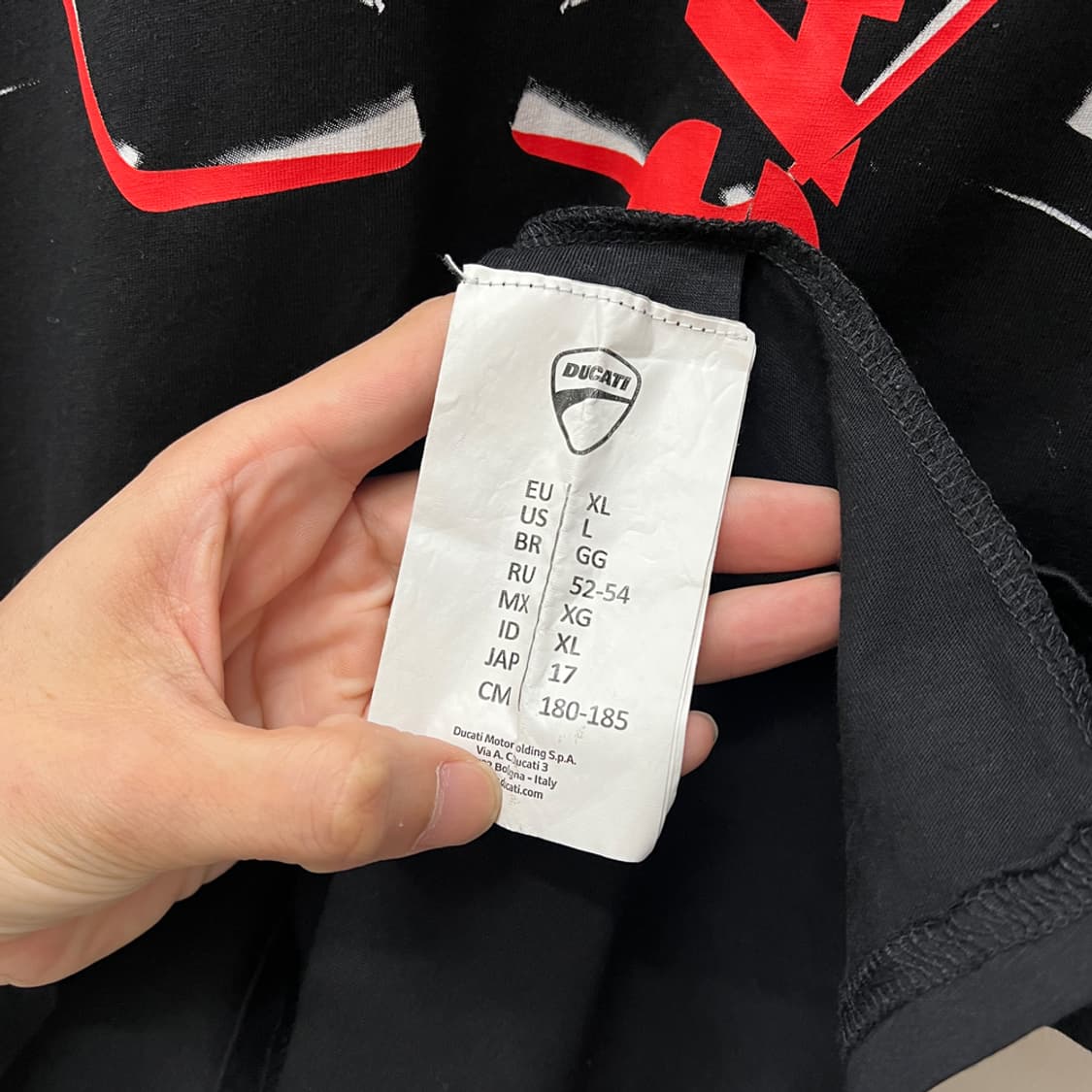DUCATI 두카티 스펠아웃 반팔티 XL 상품이미지4