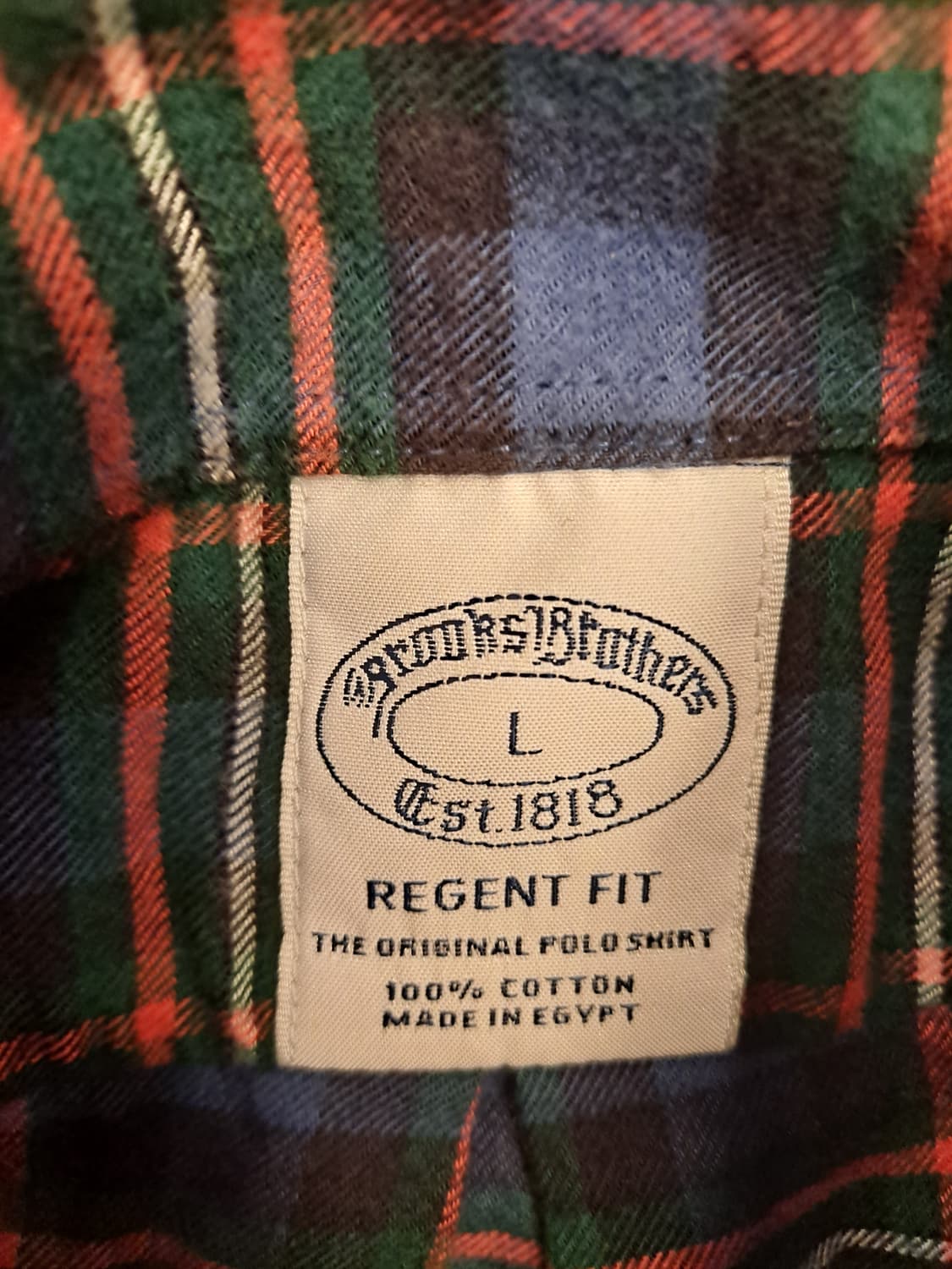 브룩스브라더스 리젠트핏 플란넬셔츠 L 상품이미지5