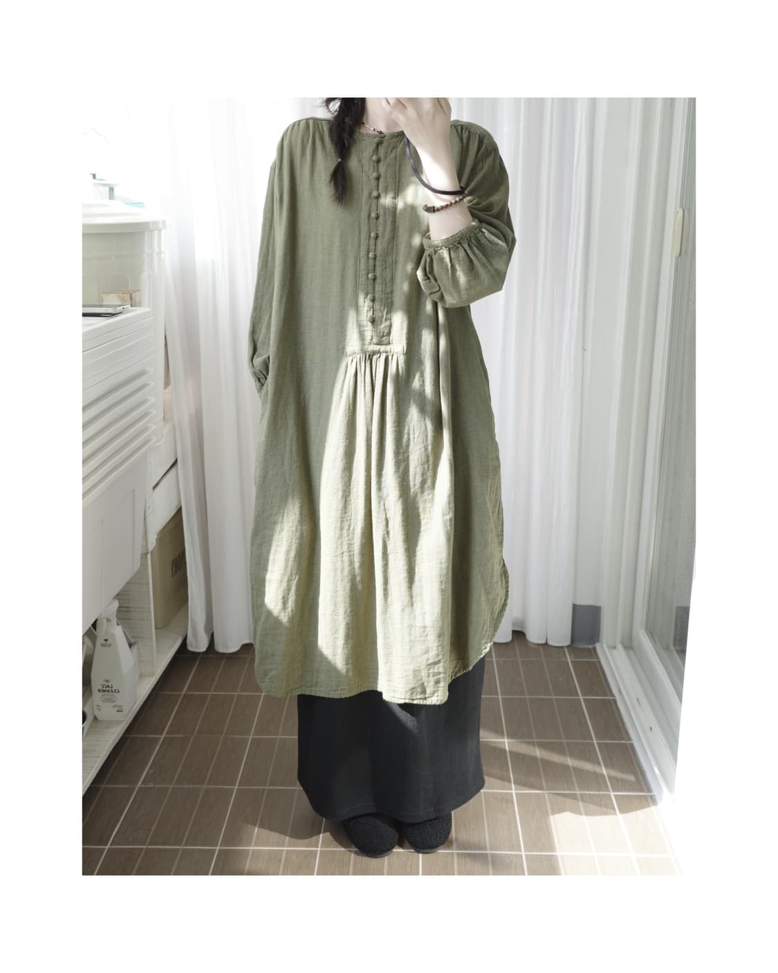 Thukuru&lin Khaki one-piece 상품이미지1