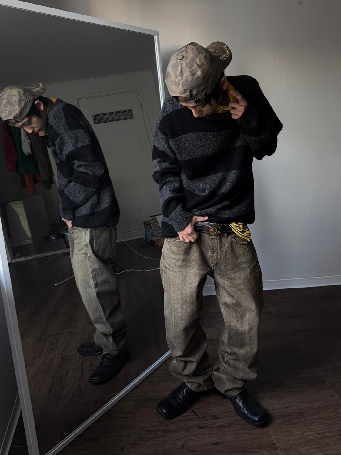 Bobson Chessking 워시드 스트레이트 진 상품이미지2