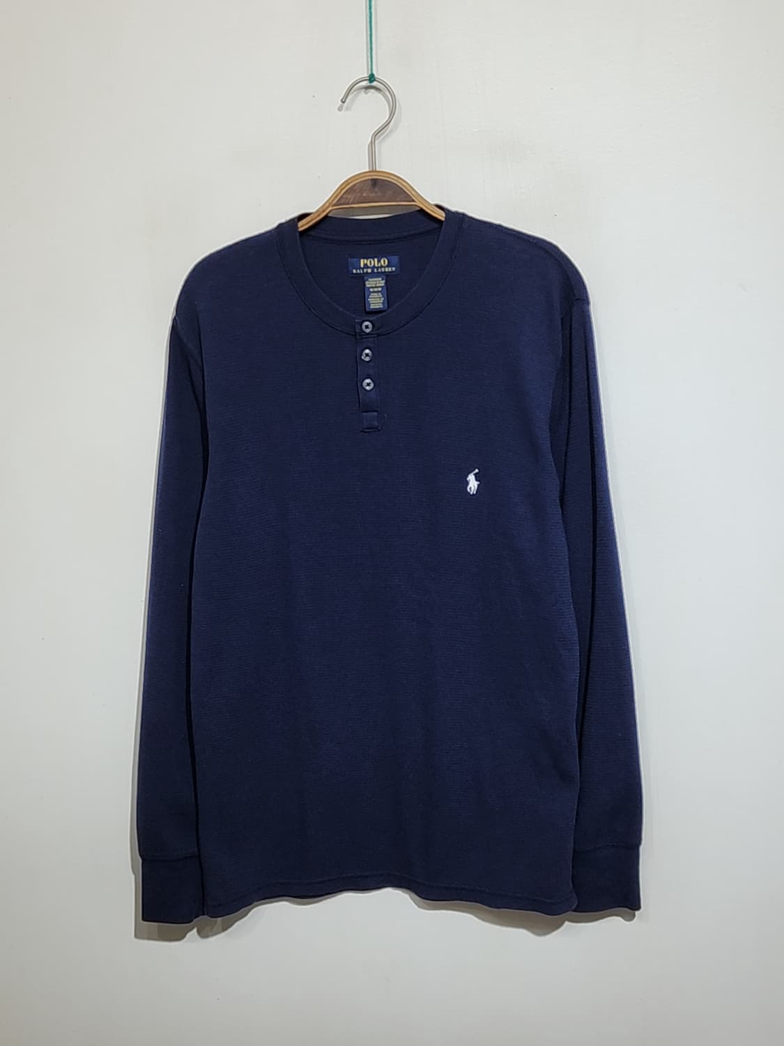 (M) 랄프로렌 폴로 헨리넥 티셔츠 네이비 긴팔티  상품이미지1
