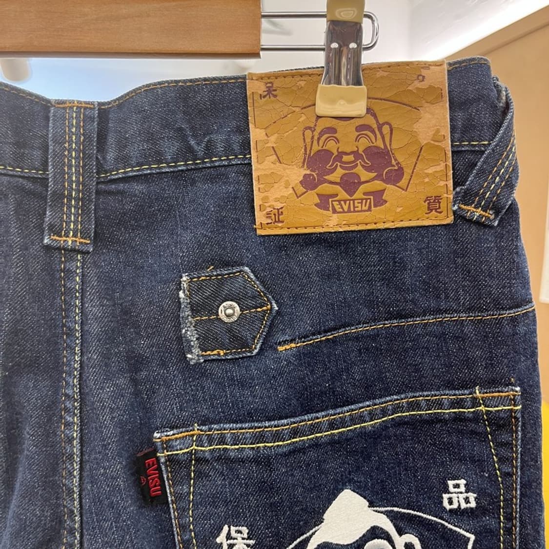 에비수 올드스쿨 오리엔탈 프린팅 데님팬츠 28인치 C10488 상품이미지5