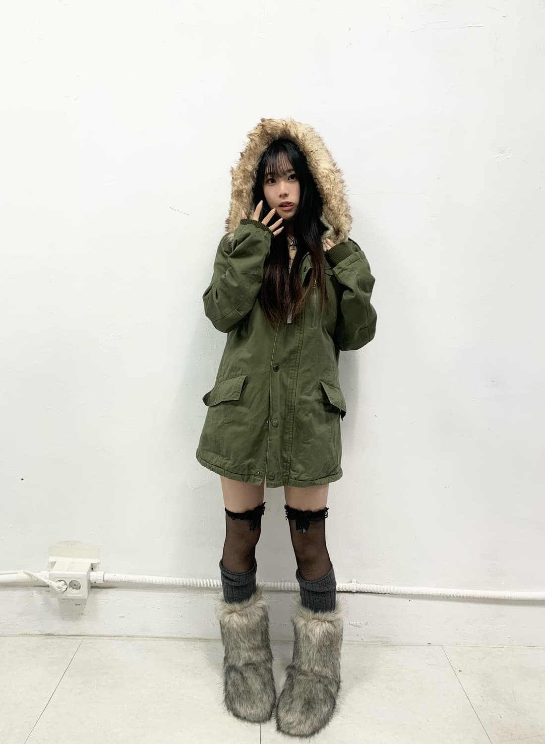 [TIJI SHOP] y2k 울프죠 야상 자켓 상품이미지2