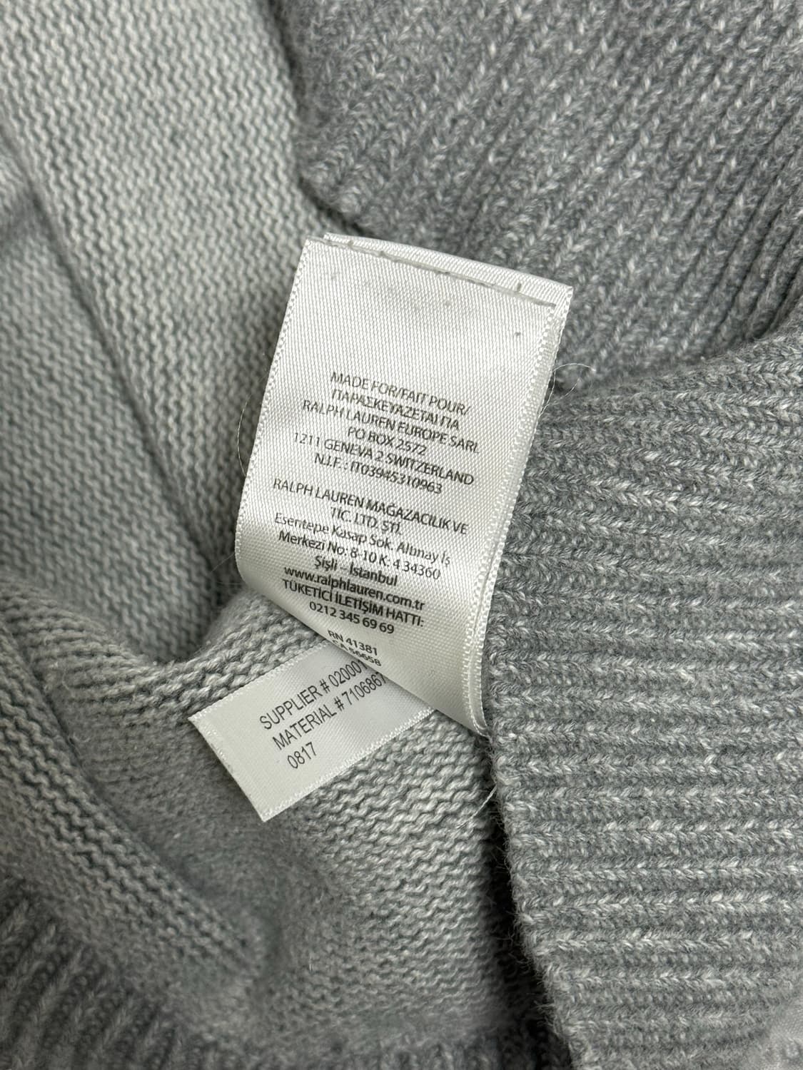 폴로 랄프로렌 그레이 라운드 니트 상품이미지3