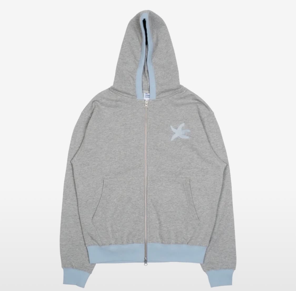 더콜디스트모먼트 라인 후드집업 스카이블루 상품이미지1