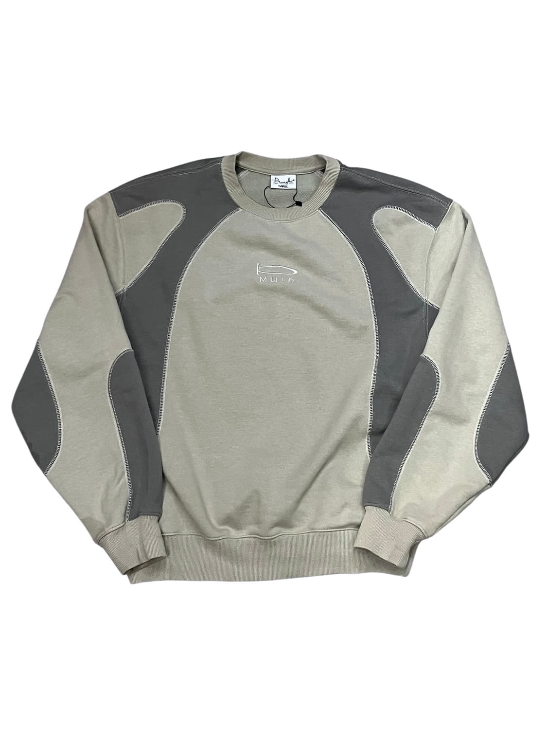 PHYPS® X MU:P 스티치 맨투맨 베이지 S  #csz3520 상품이미지3