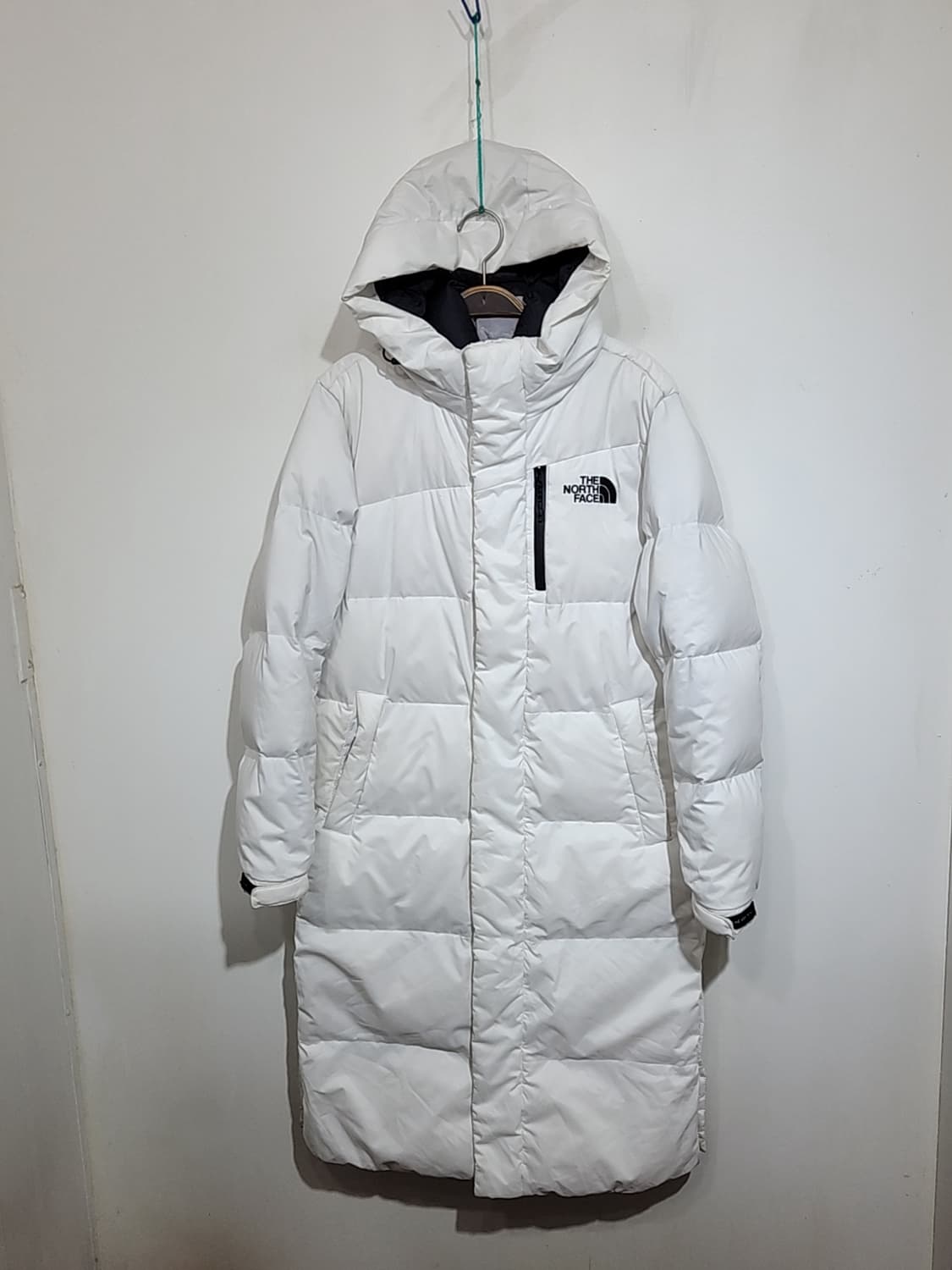(M) 노스페이스 롱패딩 점퍼 화이트 오리털 후드 다운코트  상품이미지1