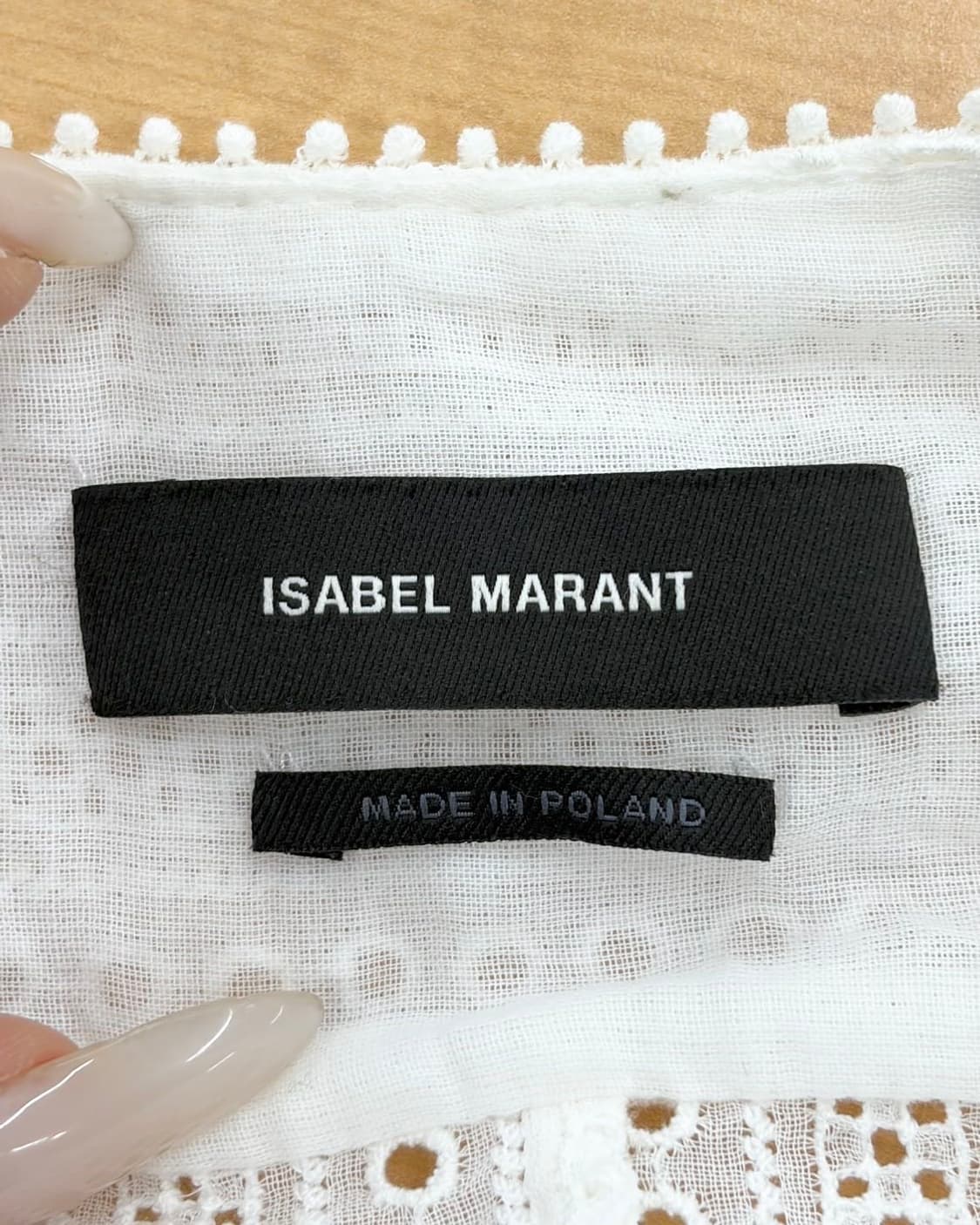 이자벨마랑 화이트 겟일리아 러플 라운드넥 블라우스  상품이미지7