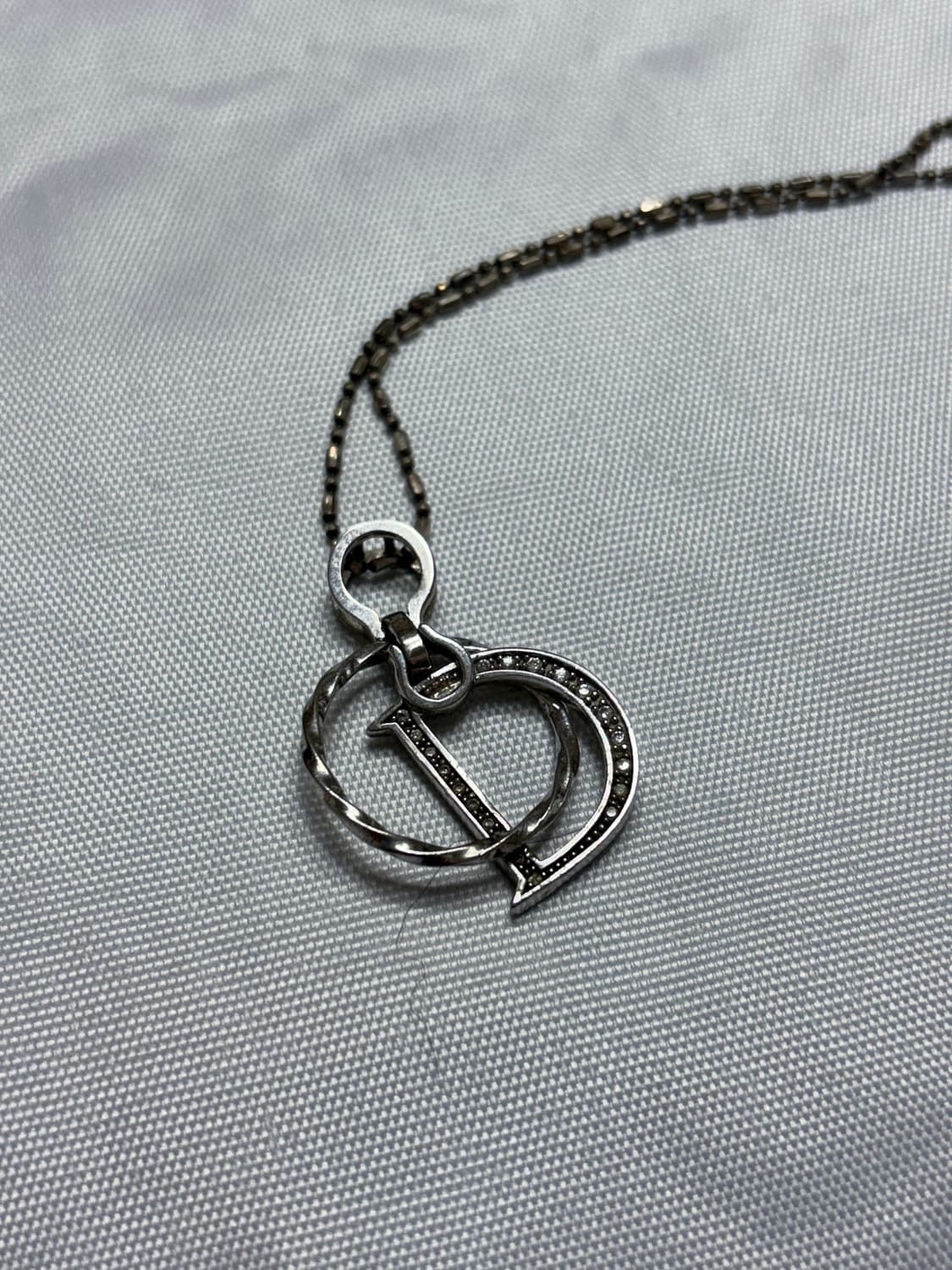 Vintage Dior D logo 925 silver 목걸이 상품이미지1