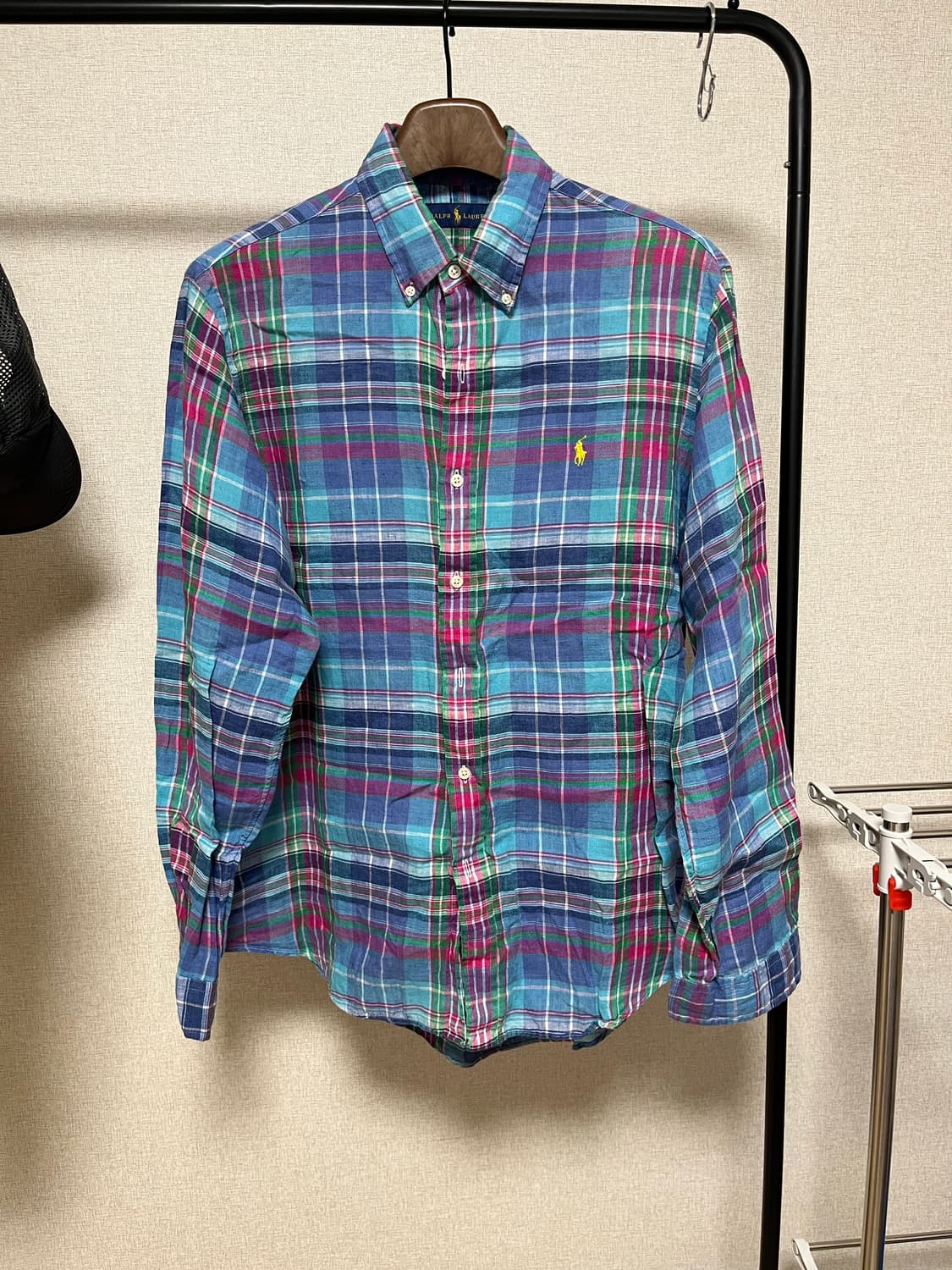 폴로 리넨 체크 셔츠 상품이미지1