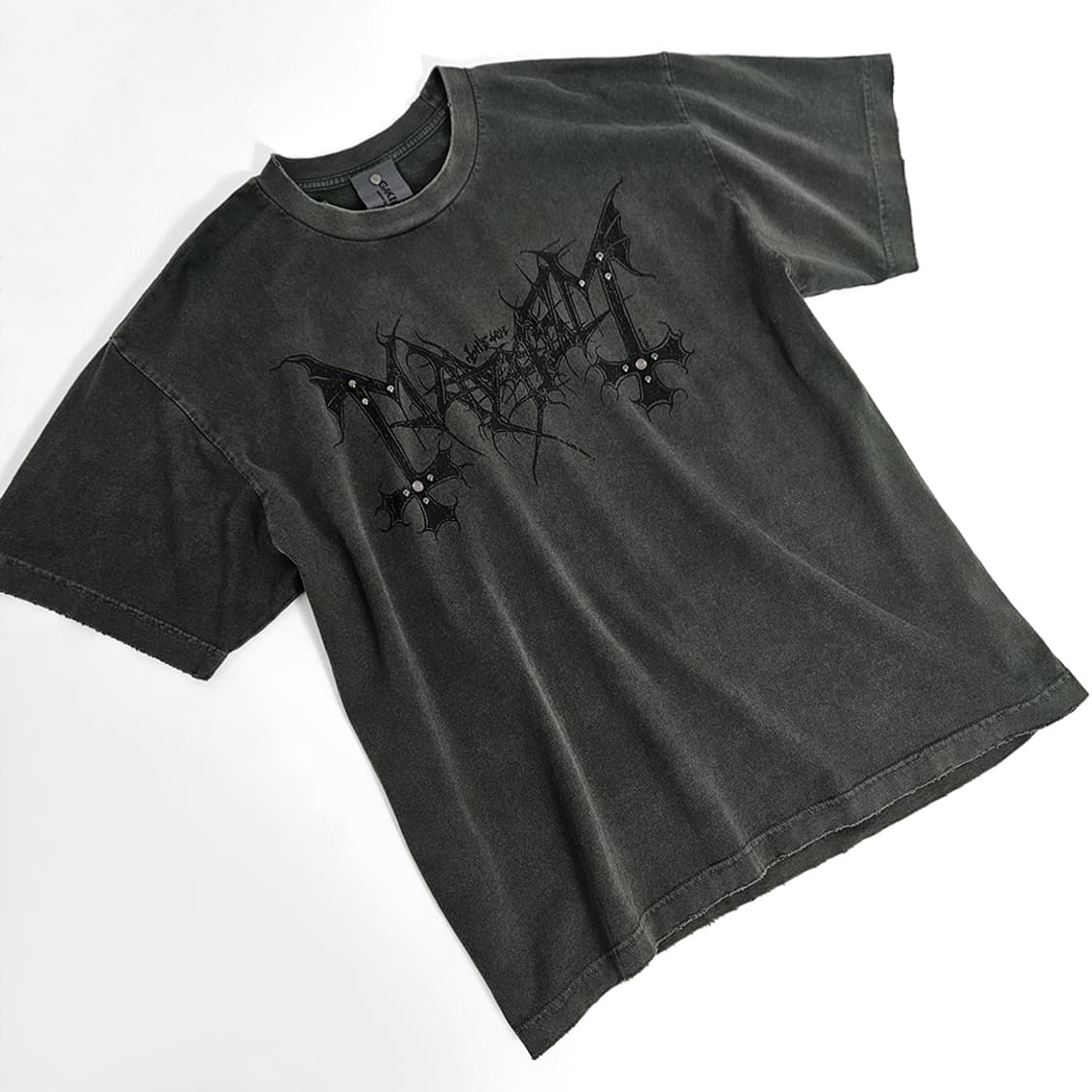 Mayhem 웨스턴 리벳 밴드 투어 티셔츠 (khaki gray) 상품이미지1