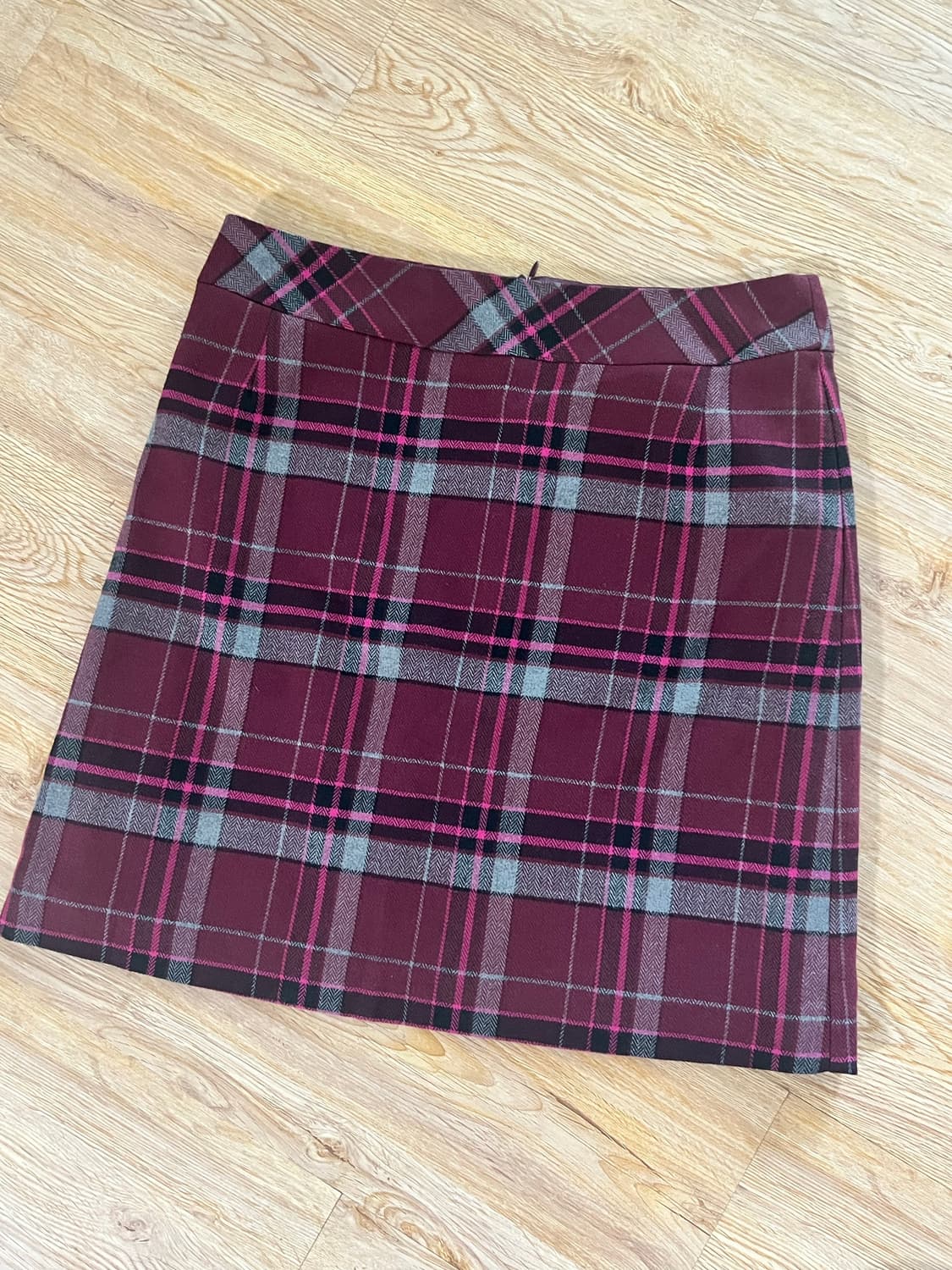 빈티지 체크 미디스커트 상품이미지1