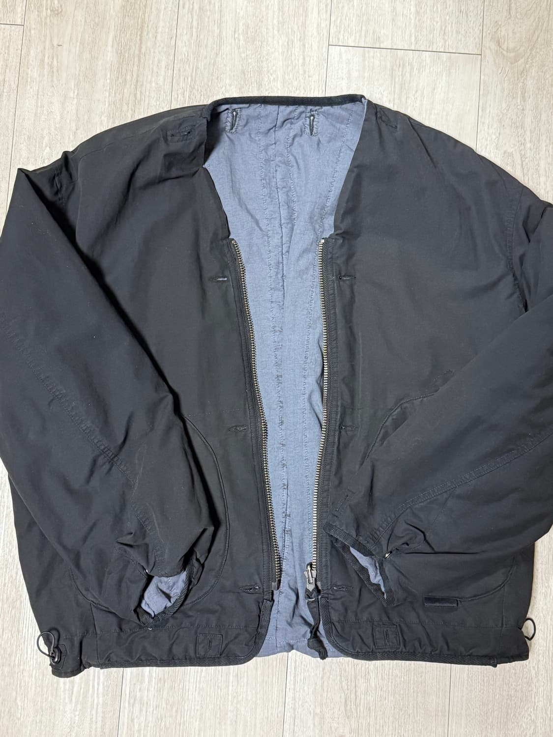 폴리테루 리버시블 라이너 자켓 블랙 + 블루 002 상품이미지3