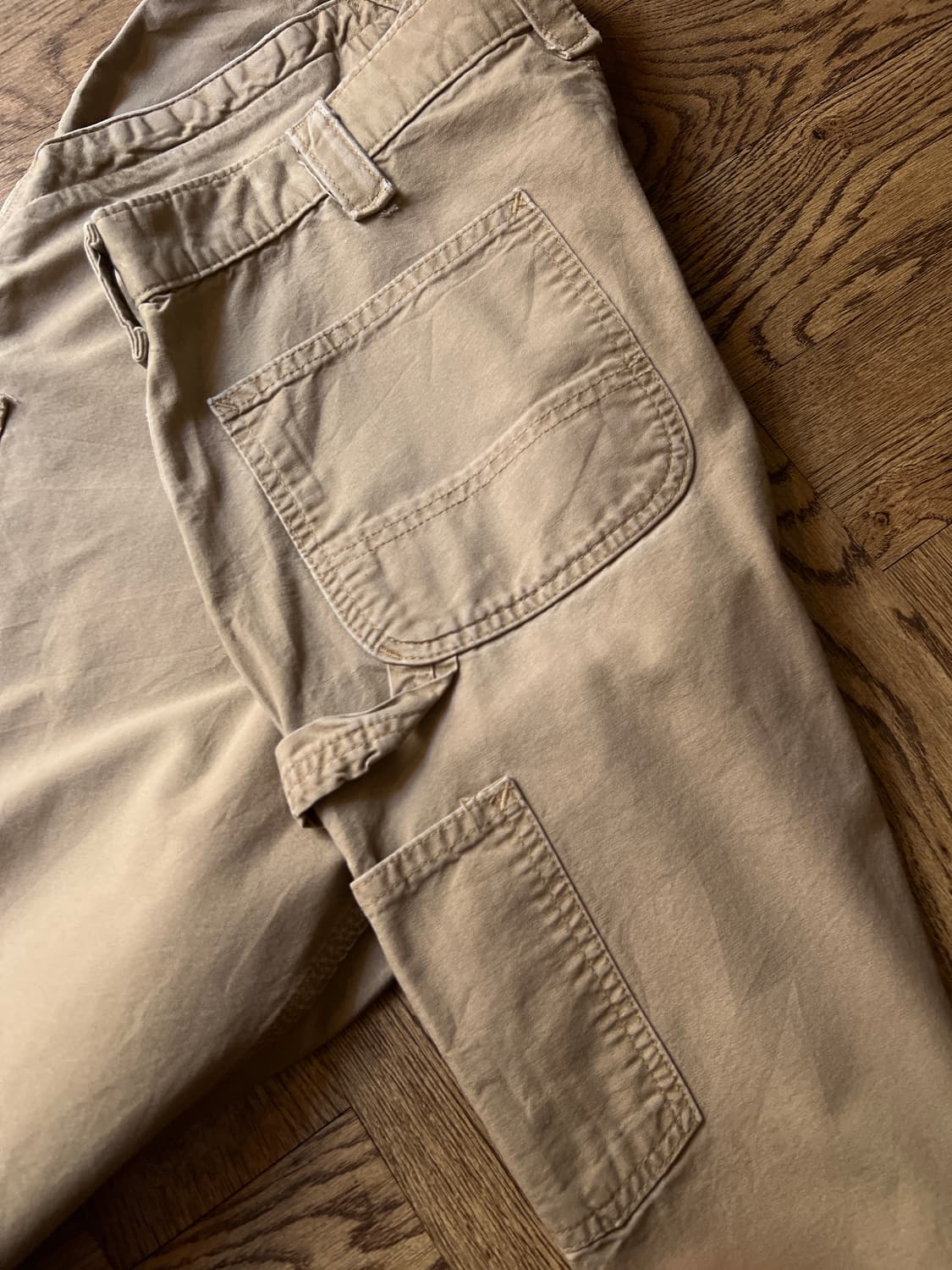 [38]칼하트 USA 덩가리핏 베이지 싱글니 카펜터 워크 팬츠 상품이미지5