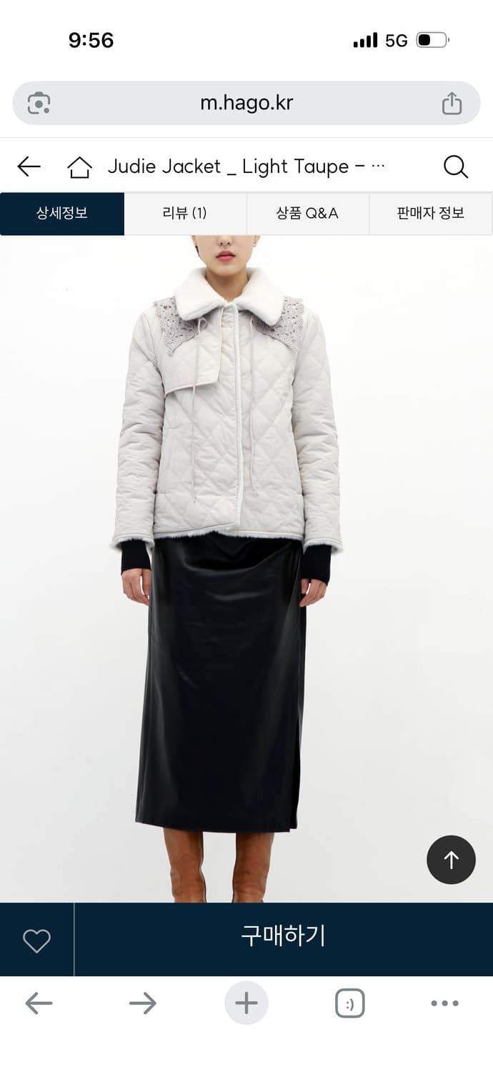 세컨드 아르무아 judie 퀄팅 패딩 리버시블 퍼자켓 골프패딩자켓 상품이미지6