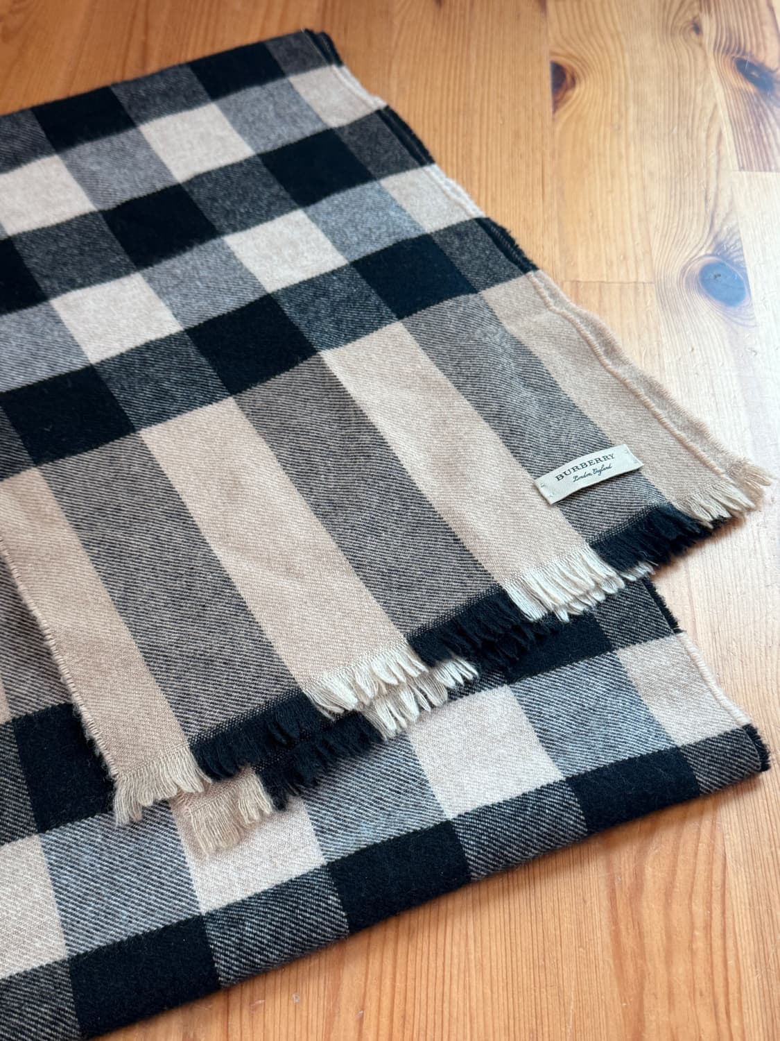 버버리 정품 남성 여성 울 캐시미어 머플러 목도리 상품이미지2