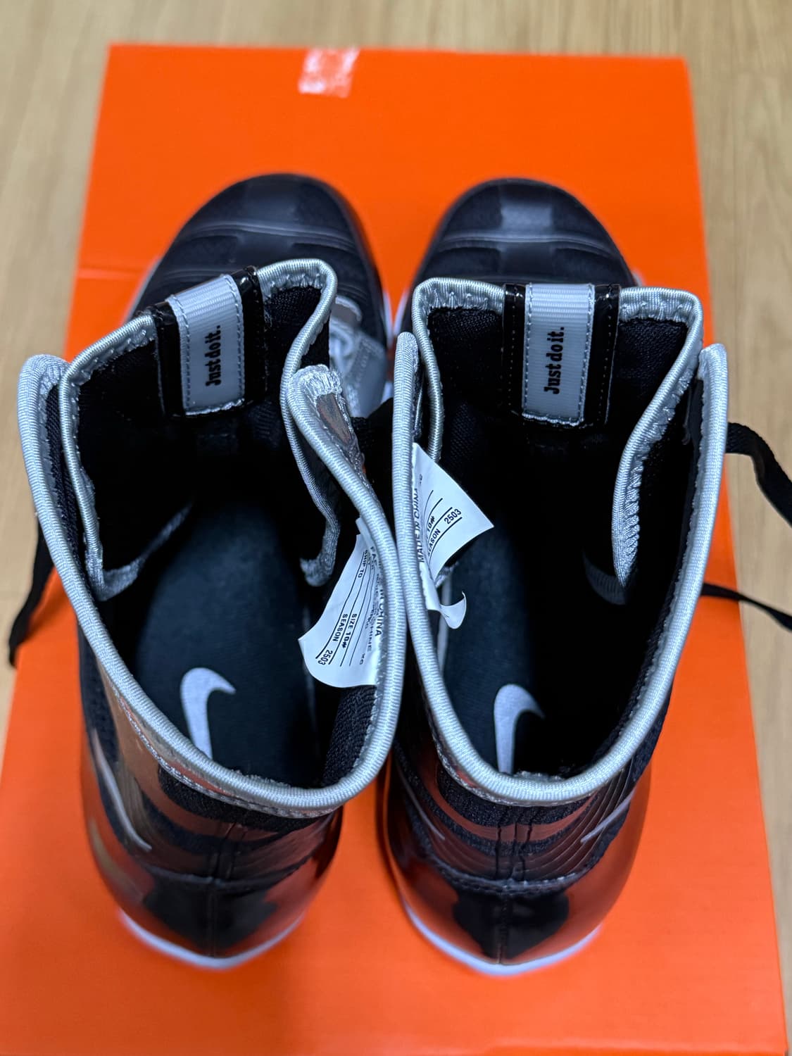 (280) 새상품 나이키 하이퍼KO 복싱화 블랙/실버 상품이미지3