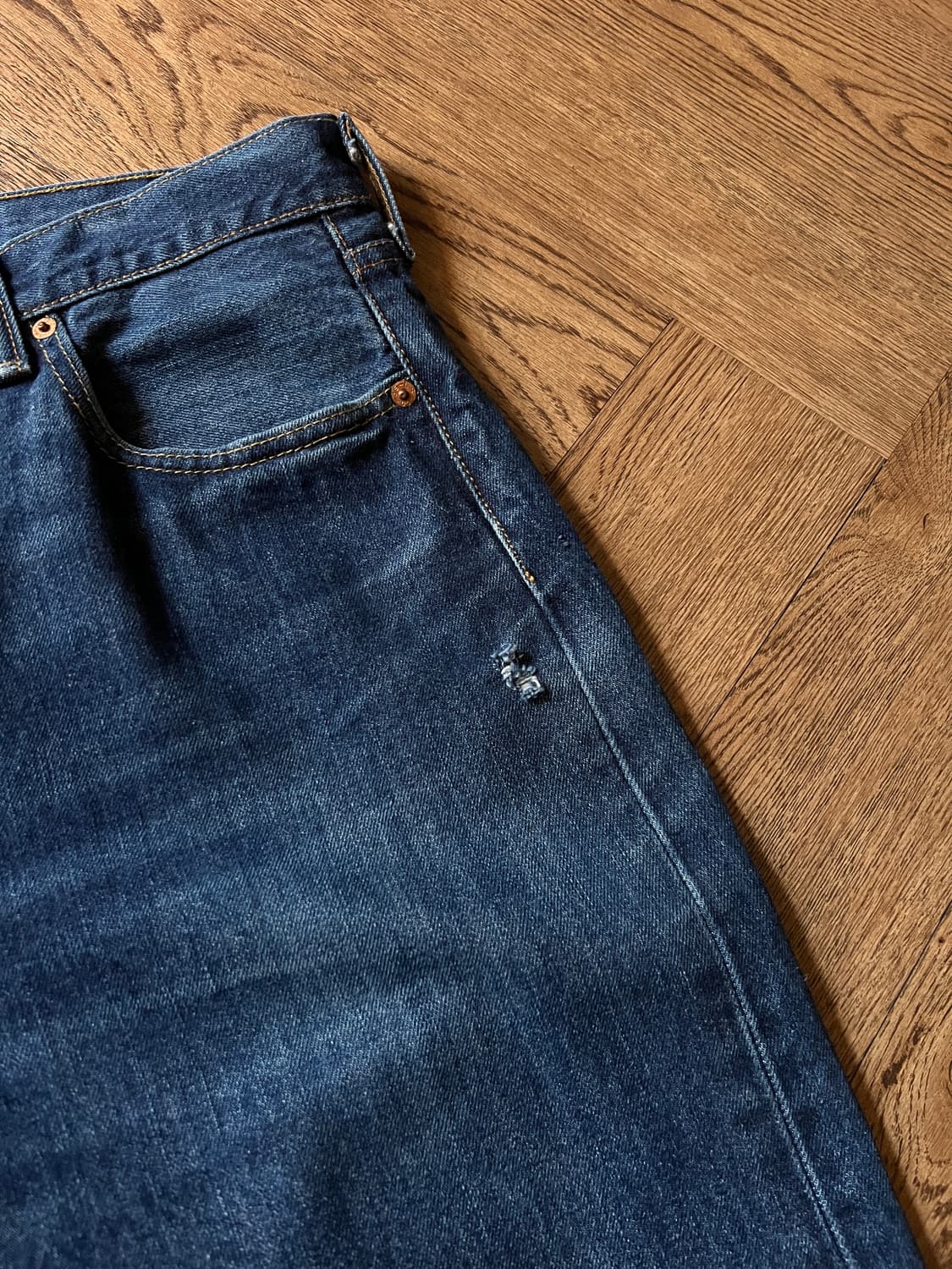 [36]리바이스 501 빈티지 워싱 스트레이트 데님 팬츠 상품이미지4