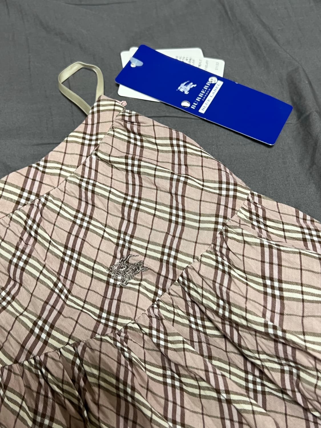 버버리 블루라벨 핑크체크 스커트 상품이미지6