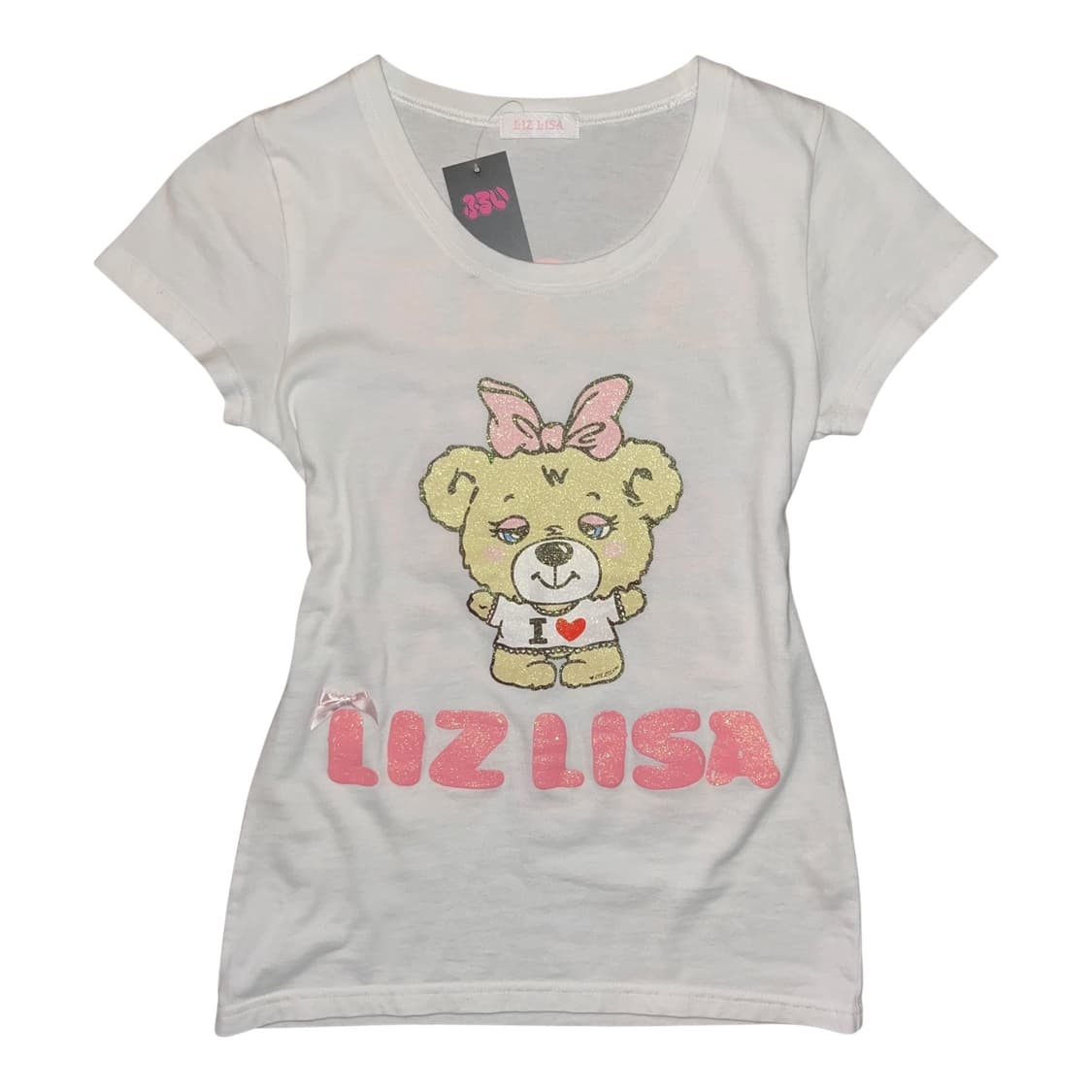 LIZ LISA 리즈리사 곰돌이 리본 레터링 반팔 갸루 키치 펑크 상품이미지1