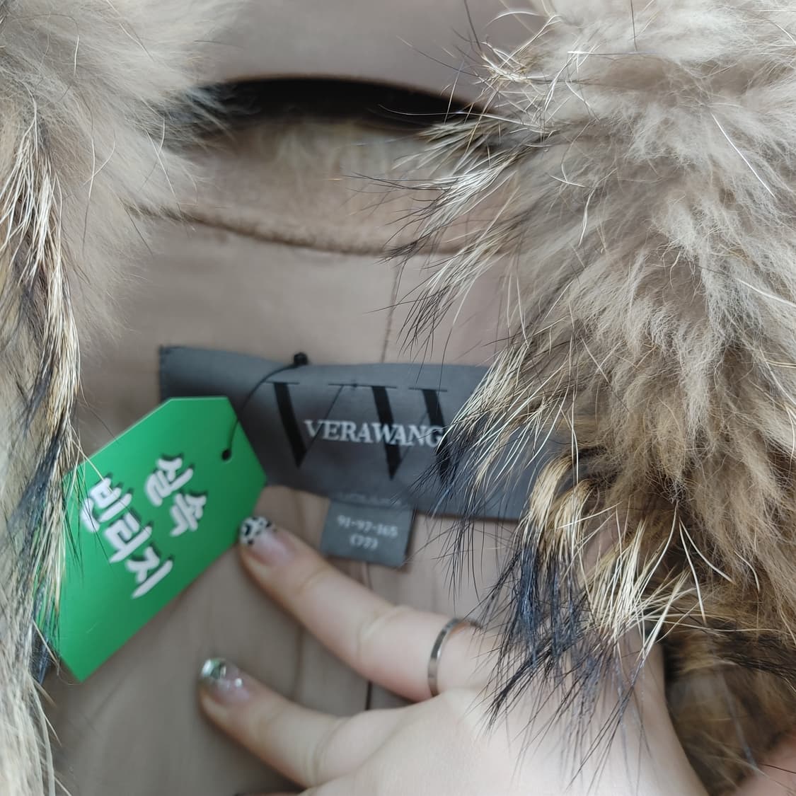 77 베라왕 여성 브라운 모 캐시미어 털카라 코트 자켓 상품이미지4