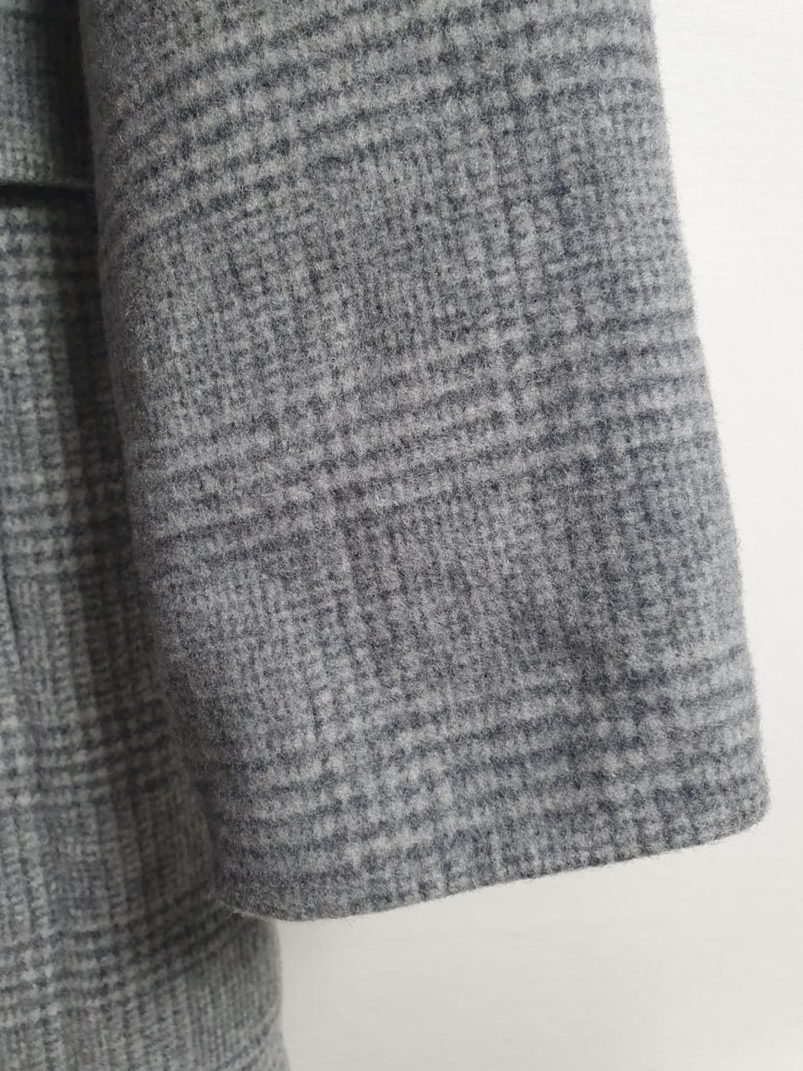 빈폴 여성 울 캐시미어 체크 싱글 코트 그레이 90 상품이미지5