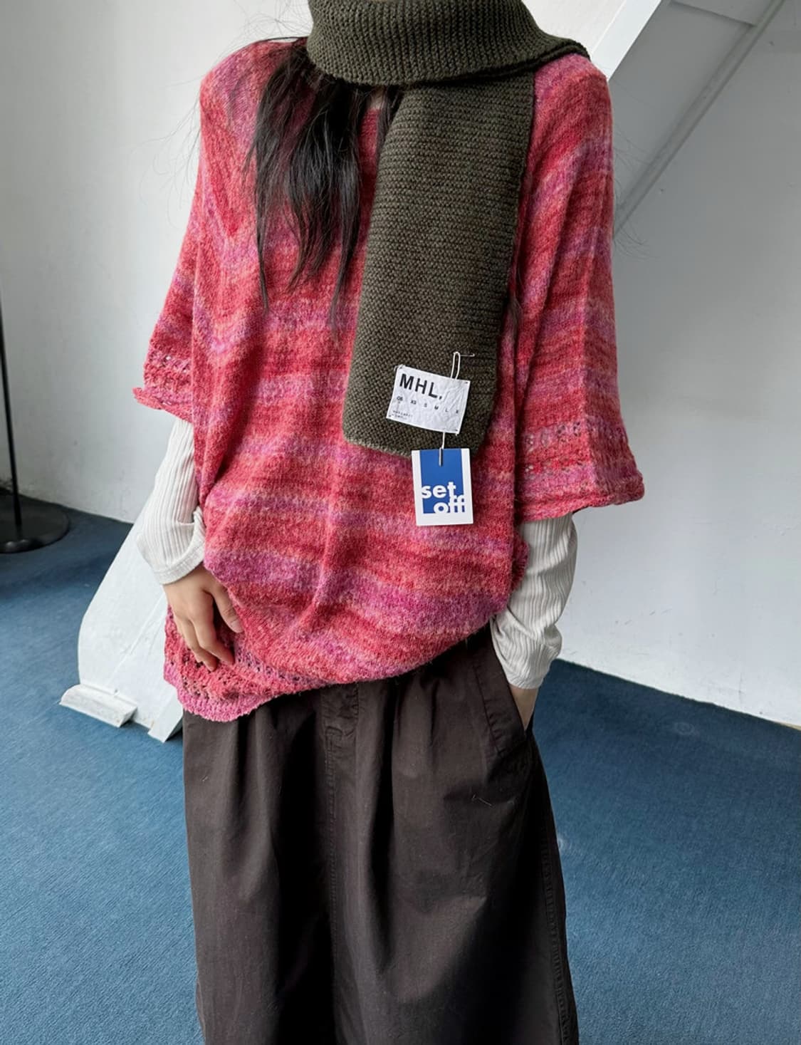 Brushed high gauge wide knit TOP 상품이미지10