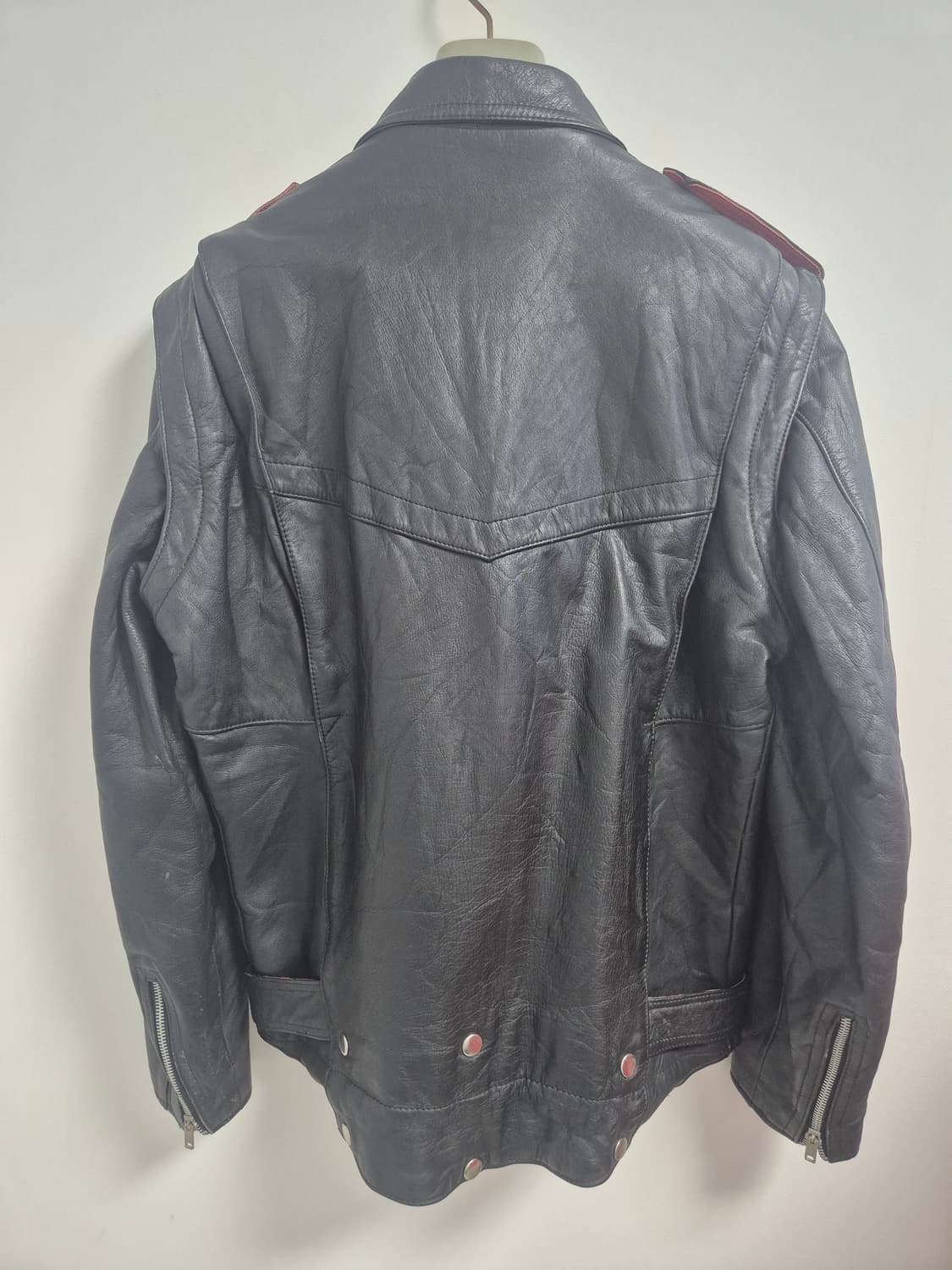 일본 빈티지 소가죽 라이더 자켓(팔 어깨 분리되는 라이더자켓) 상품이미지3