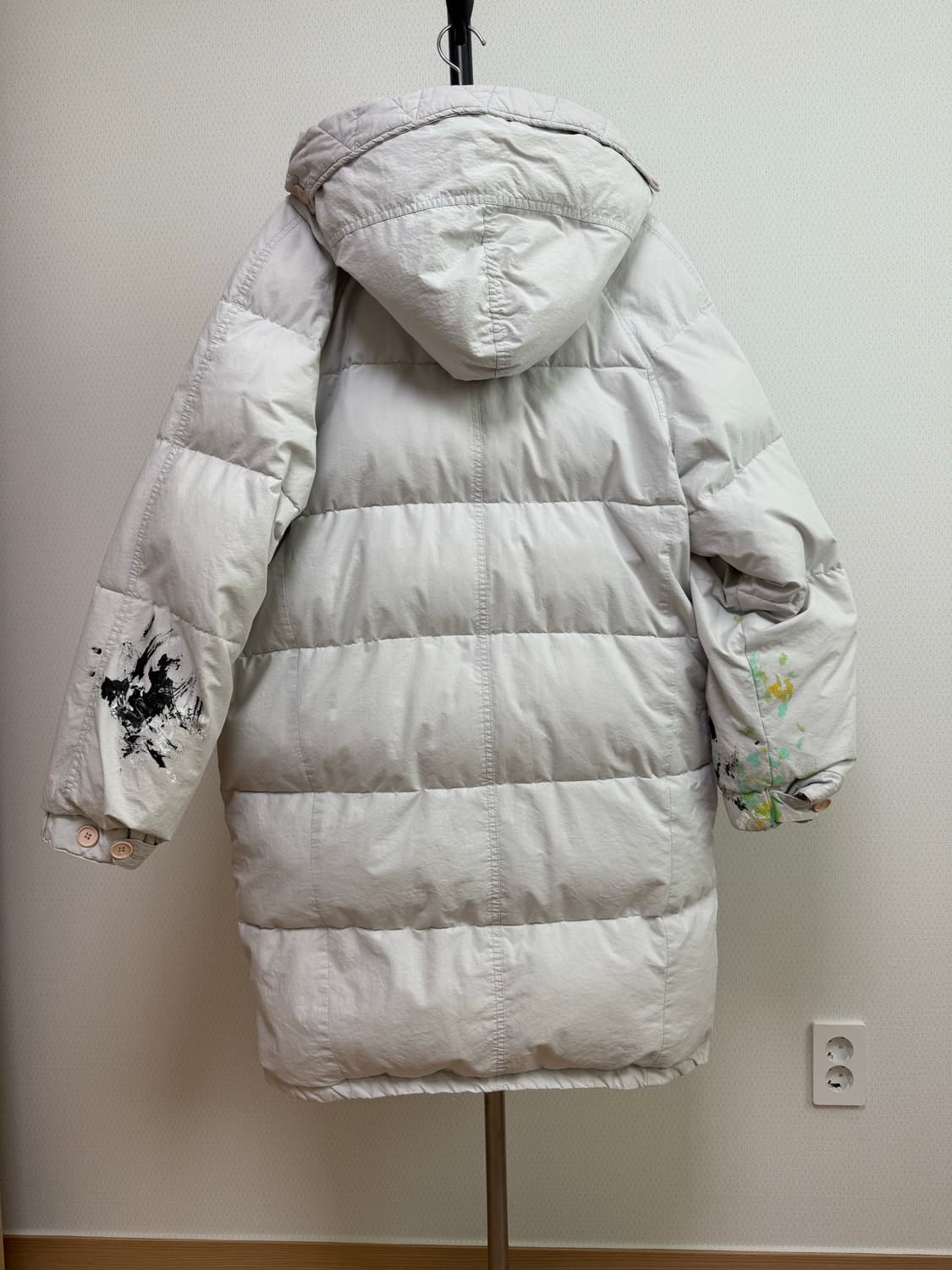 빈티지 페인팅 롱패딩 상품이미지6