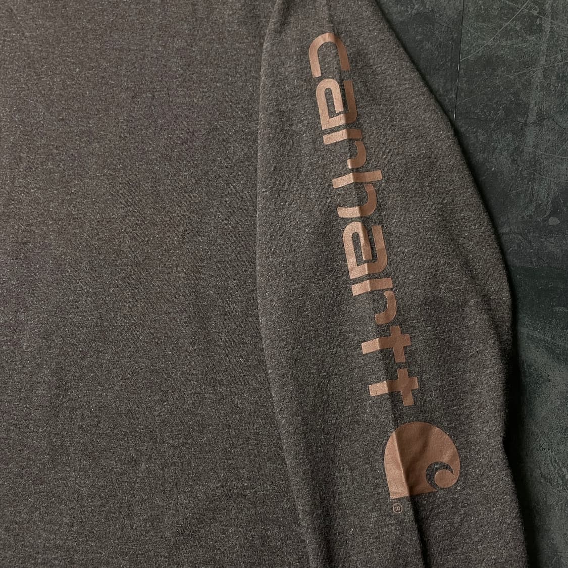 CARHARTT 칼하트 데드스탁 브라운 레터링 긴팔 티셔츠 A00973 상품이미지5