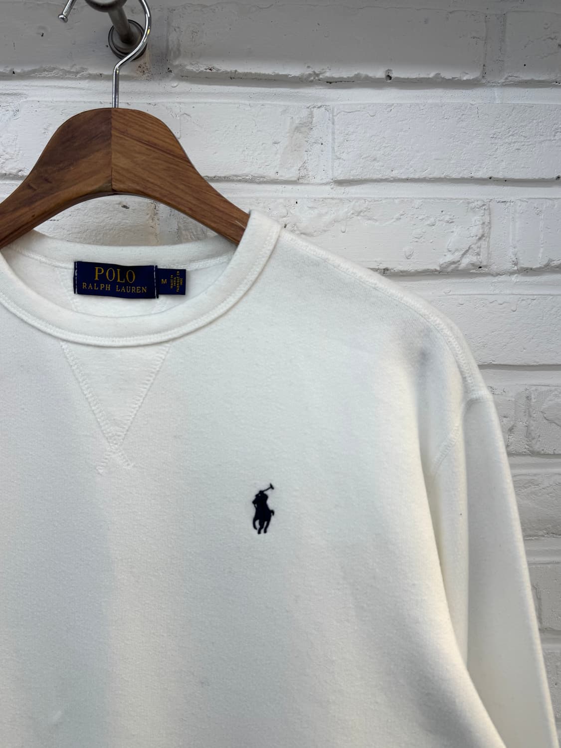 폴로 화이트 맨투맨 상품이미지4