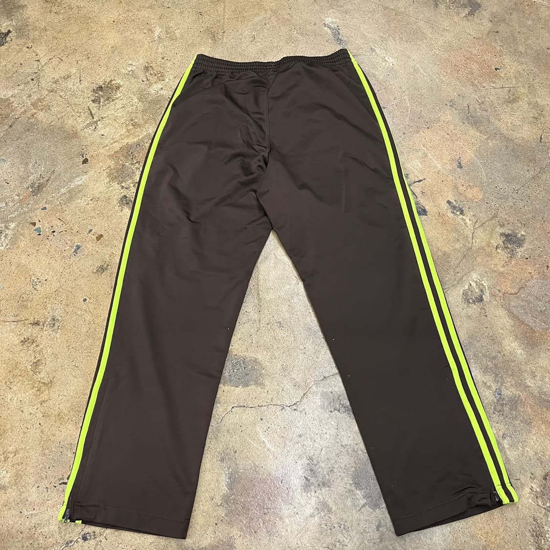 [정품/95] 아디다스 브라운 트레이닝 바지 형광 라인  상품이미지3