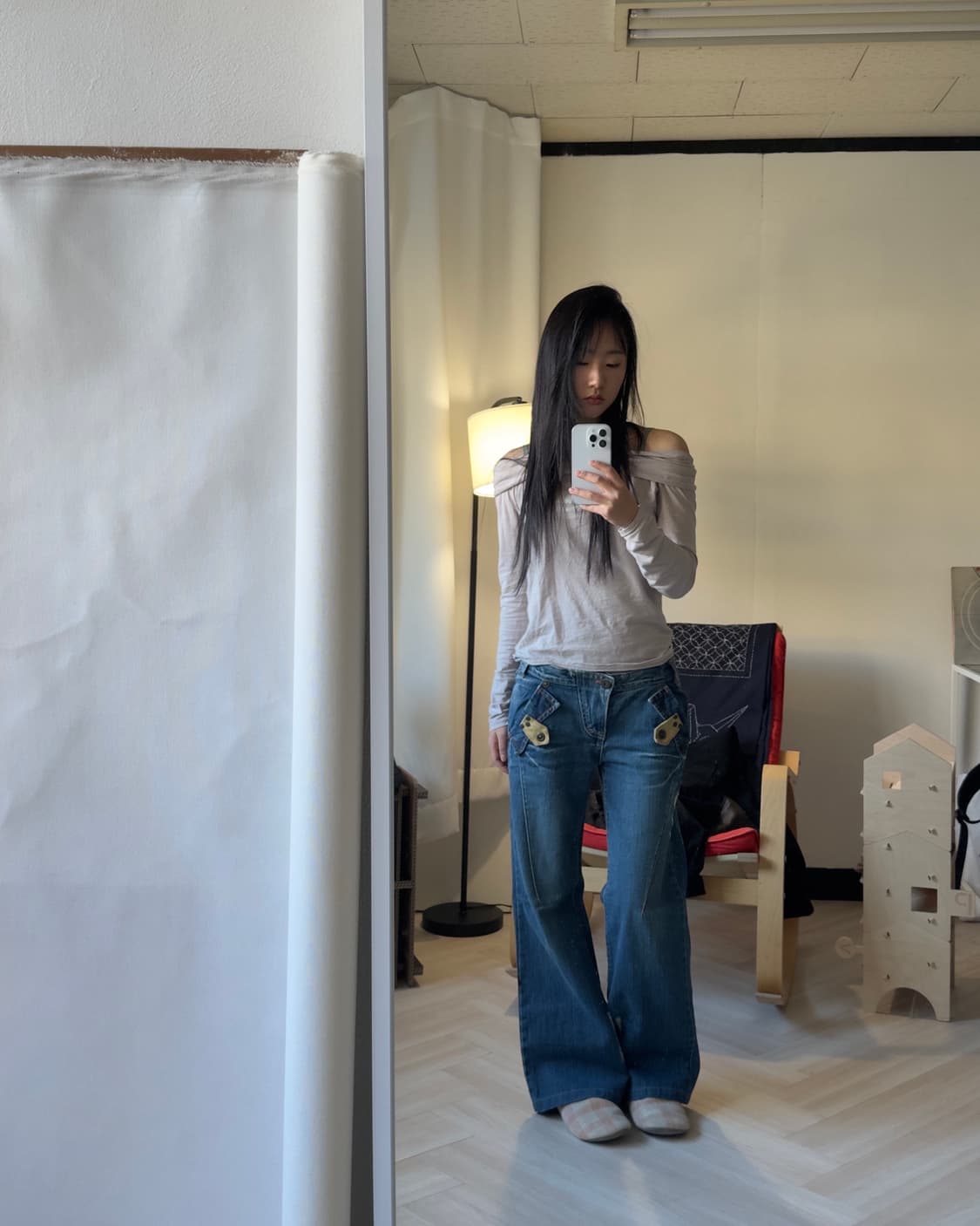 [Vintage] Y2K Metal Pocket Denim Jeans 상품이미지10