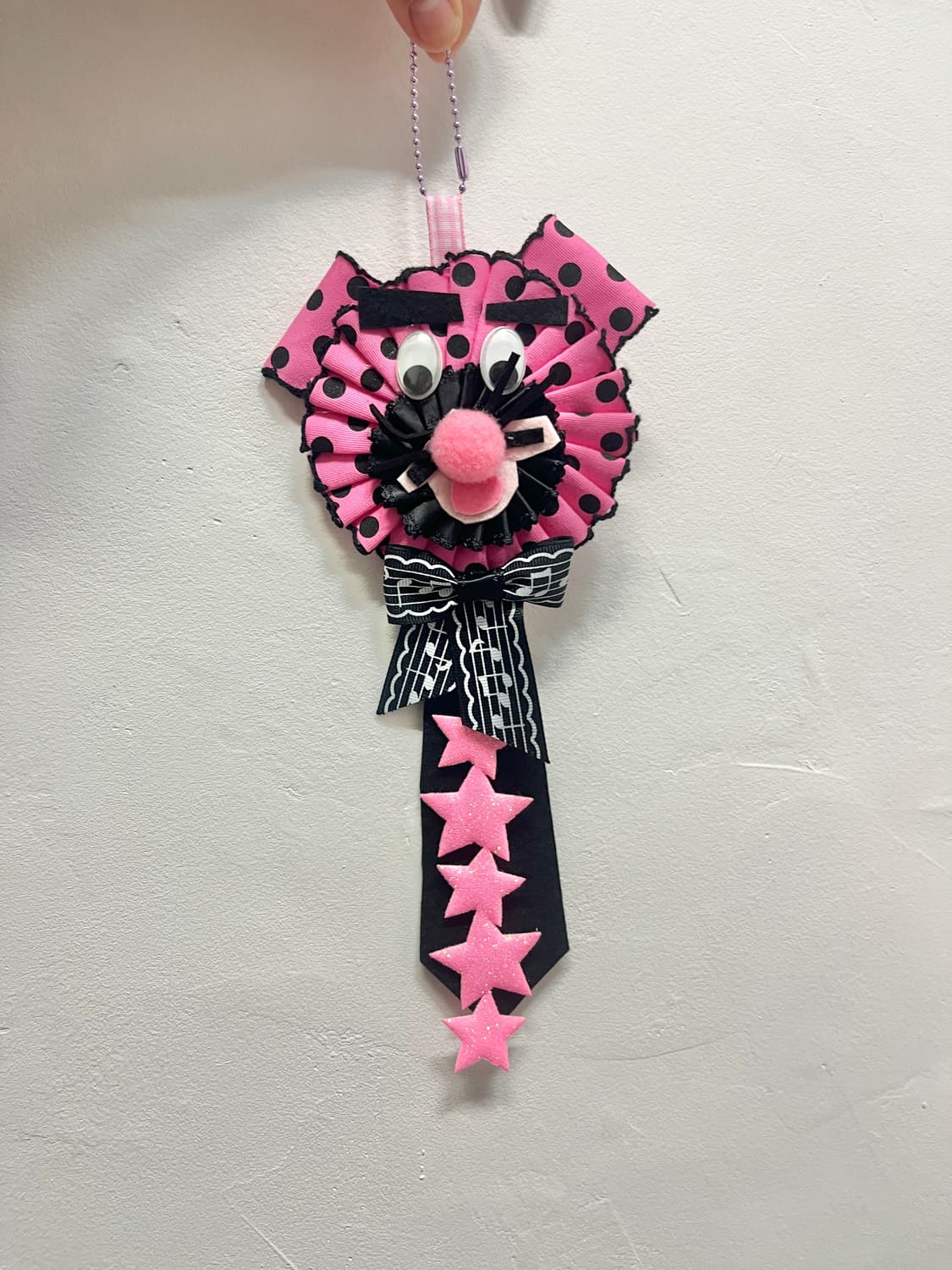 핫핑크 넥타이 쥐돌이 로제트 키링 ⭐️ 상품이미지1