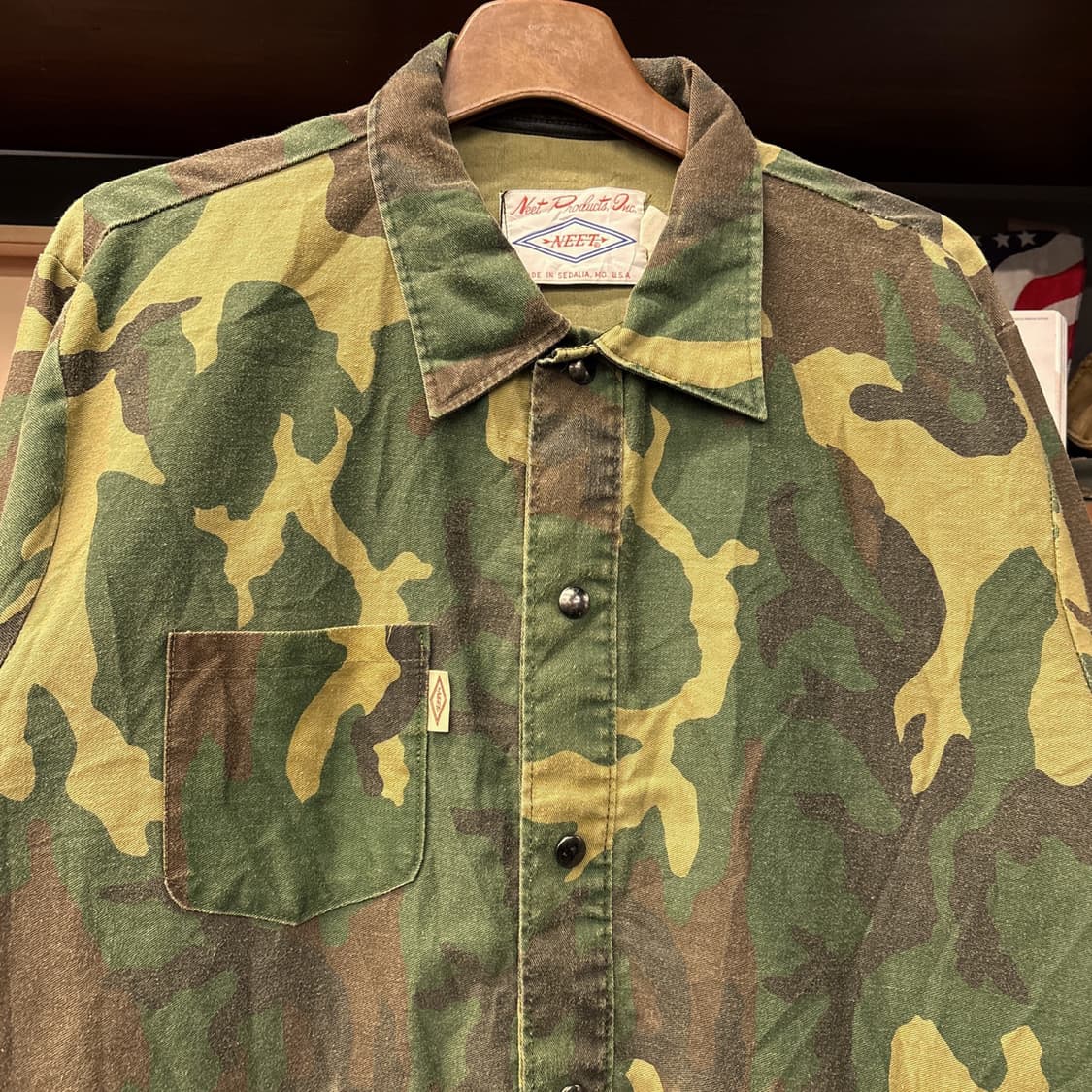 80s Neet.Inc 우드랜드 카모 아웃도어 헌팅자켓 N1138 상품이미지3