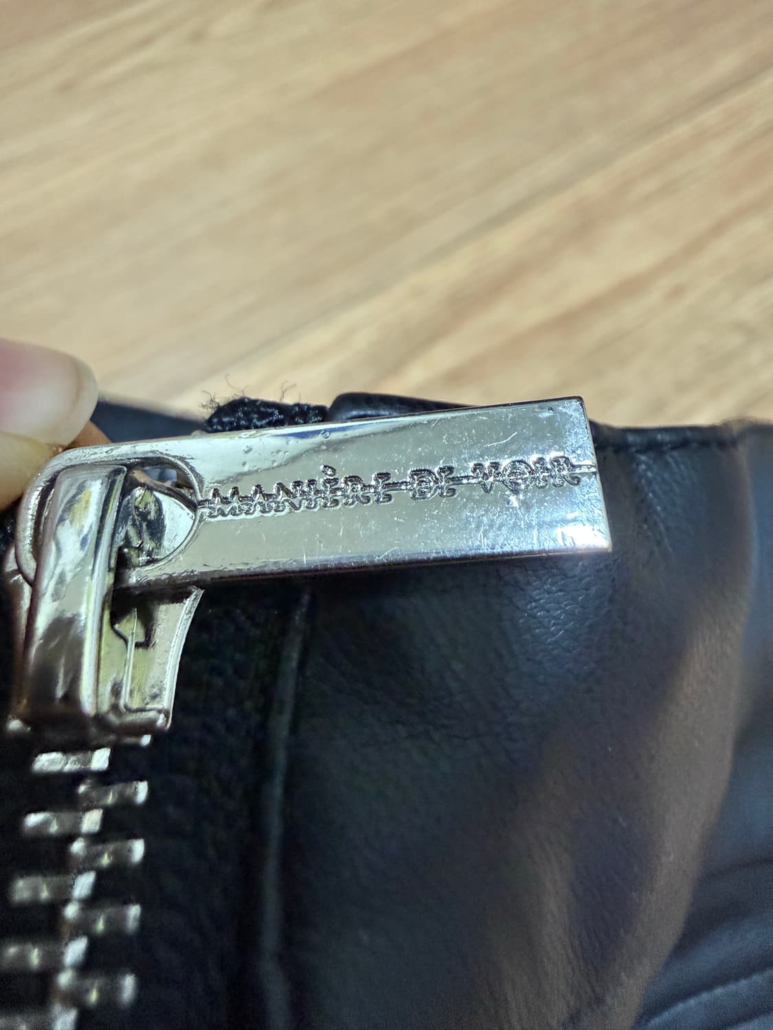 Manière De Voir 하이웨스트 레더 셔링팬츠 상품이미지9