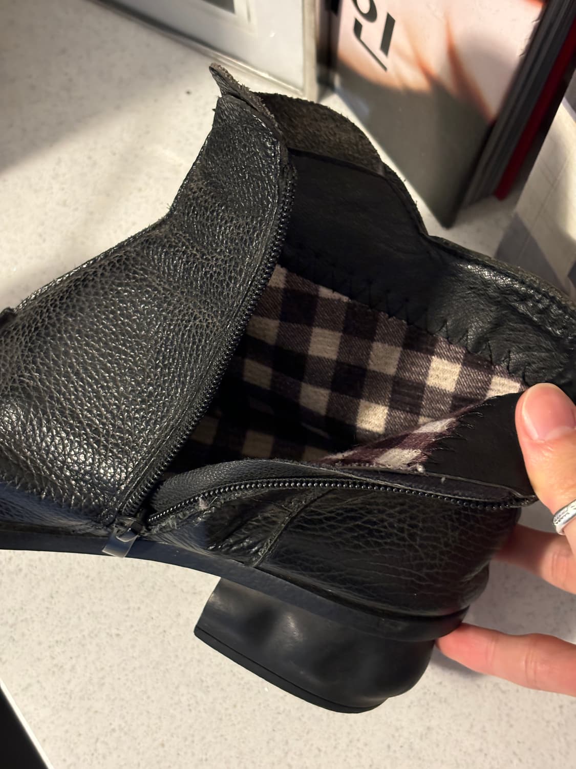 Jpn 빈티지 레더 앵클부츠 상품이미지5