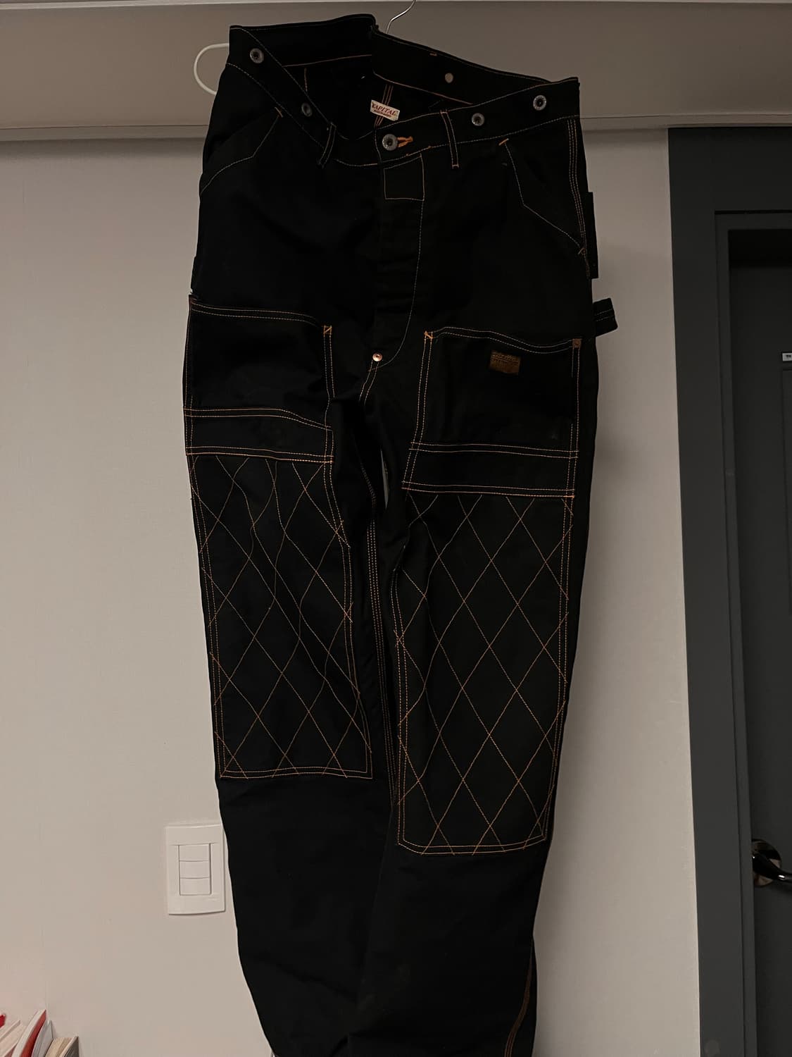 캐피탈 데님 럼버 팬츠 블랙 상품이미지1