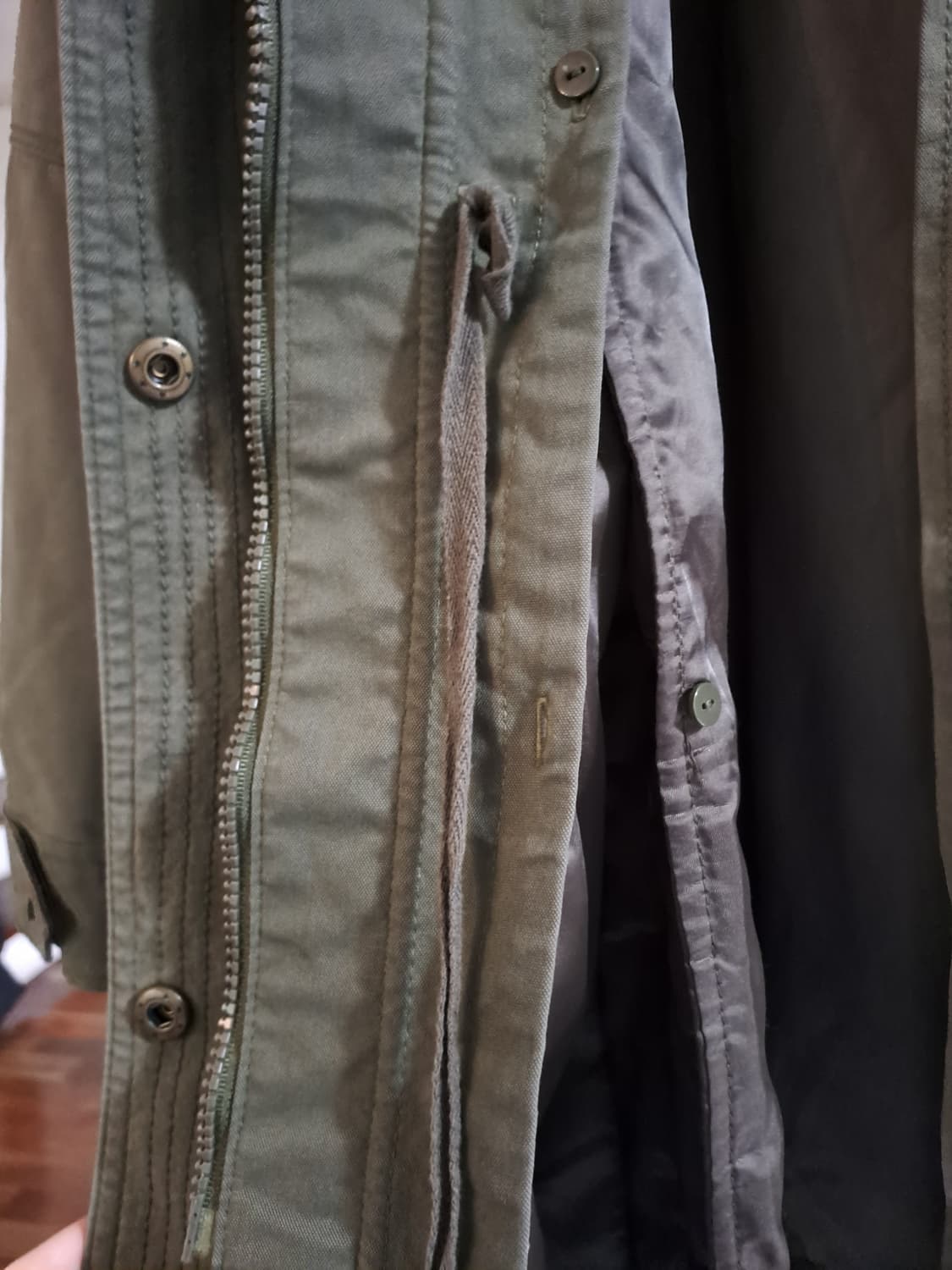 (드라이크리닝 완료)클라비스 카키 야상 상품이미지4