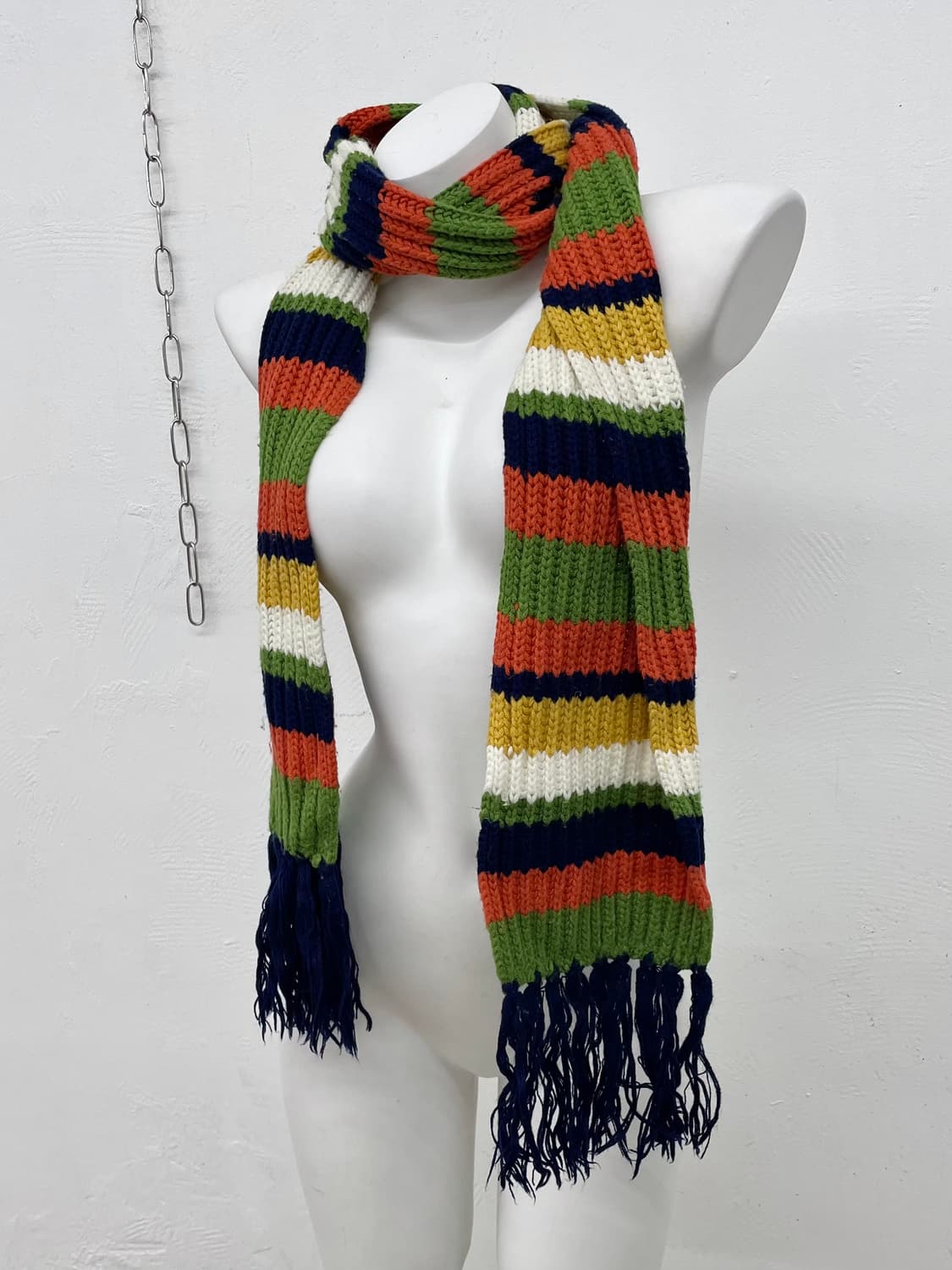 하구미 컬러 스트라이프 머플러  상품이미지4