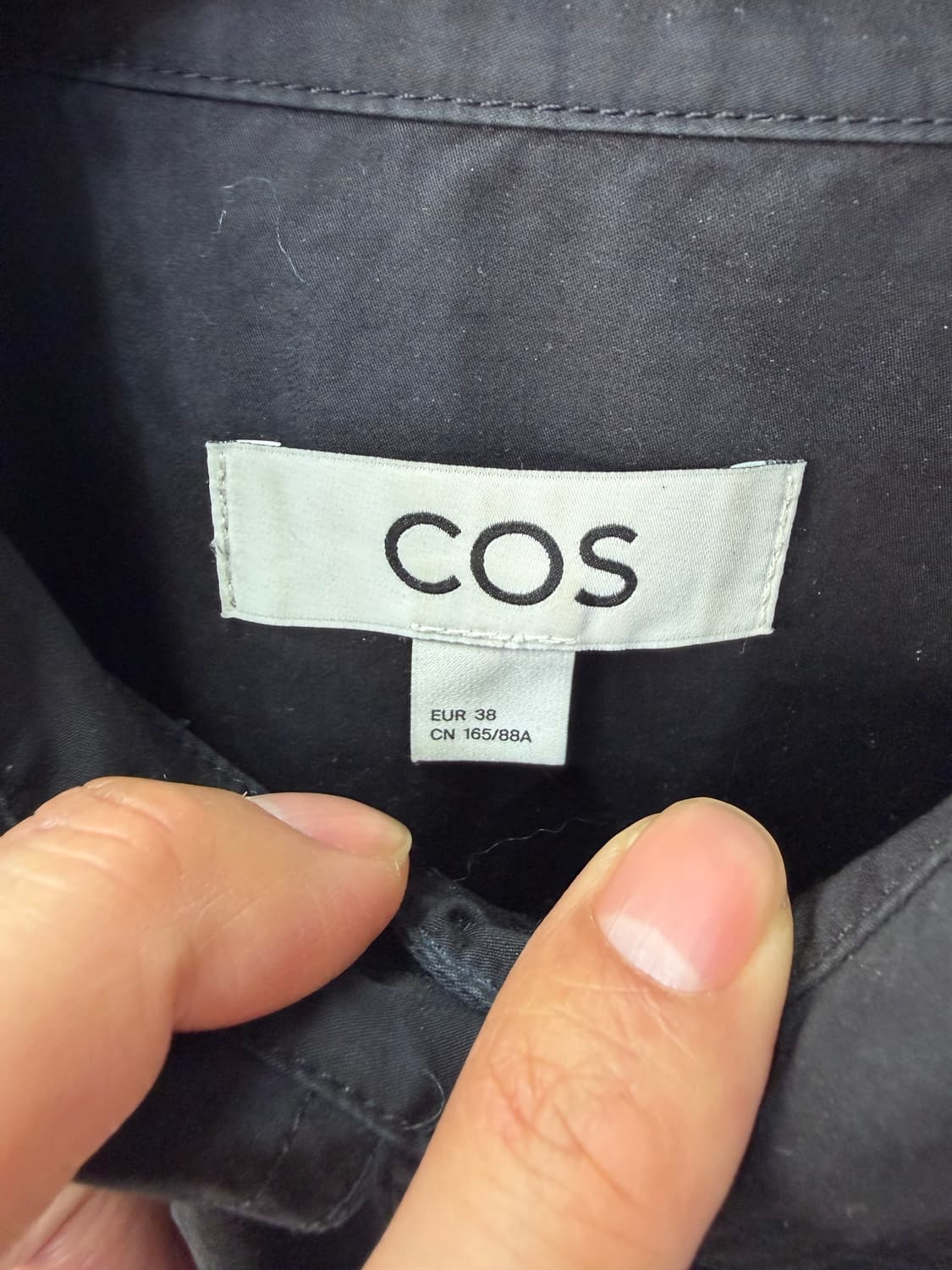 정품) COS 코스 블랙 셔츠 원피스 38 상품이미지7